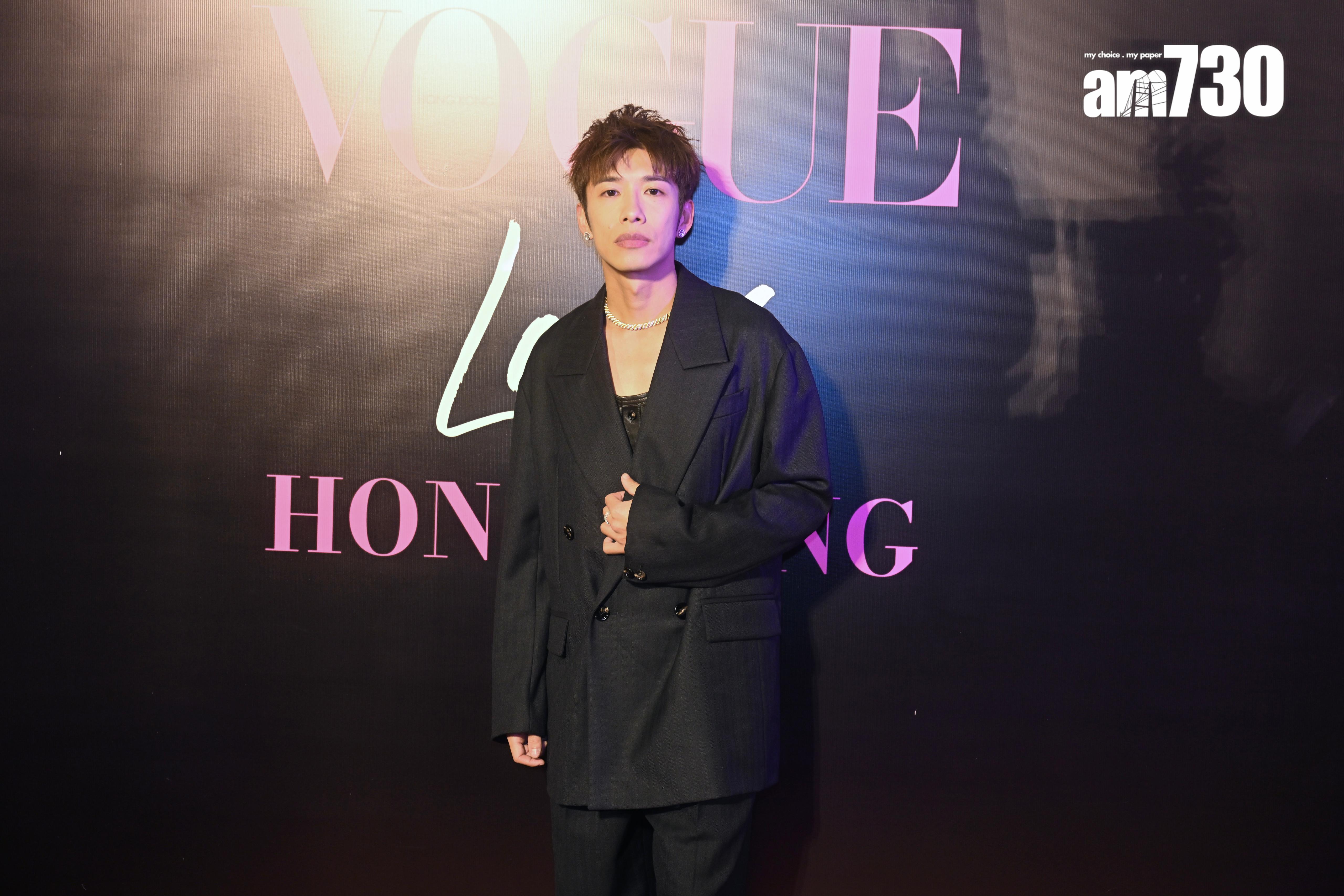 洪嘉豪為西九文化區的時裝盛典活動獻唱。(娛樂組攝)