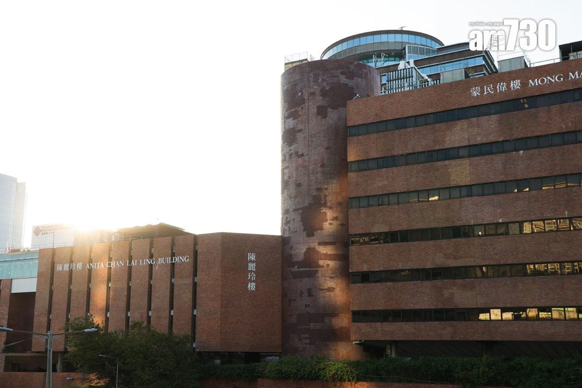 香港理工大學自2019年反修例事件後,實施多項出入管制政策。(吳康琦攝)