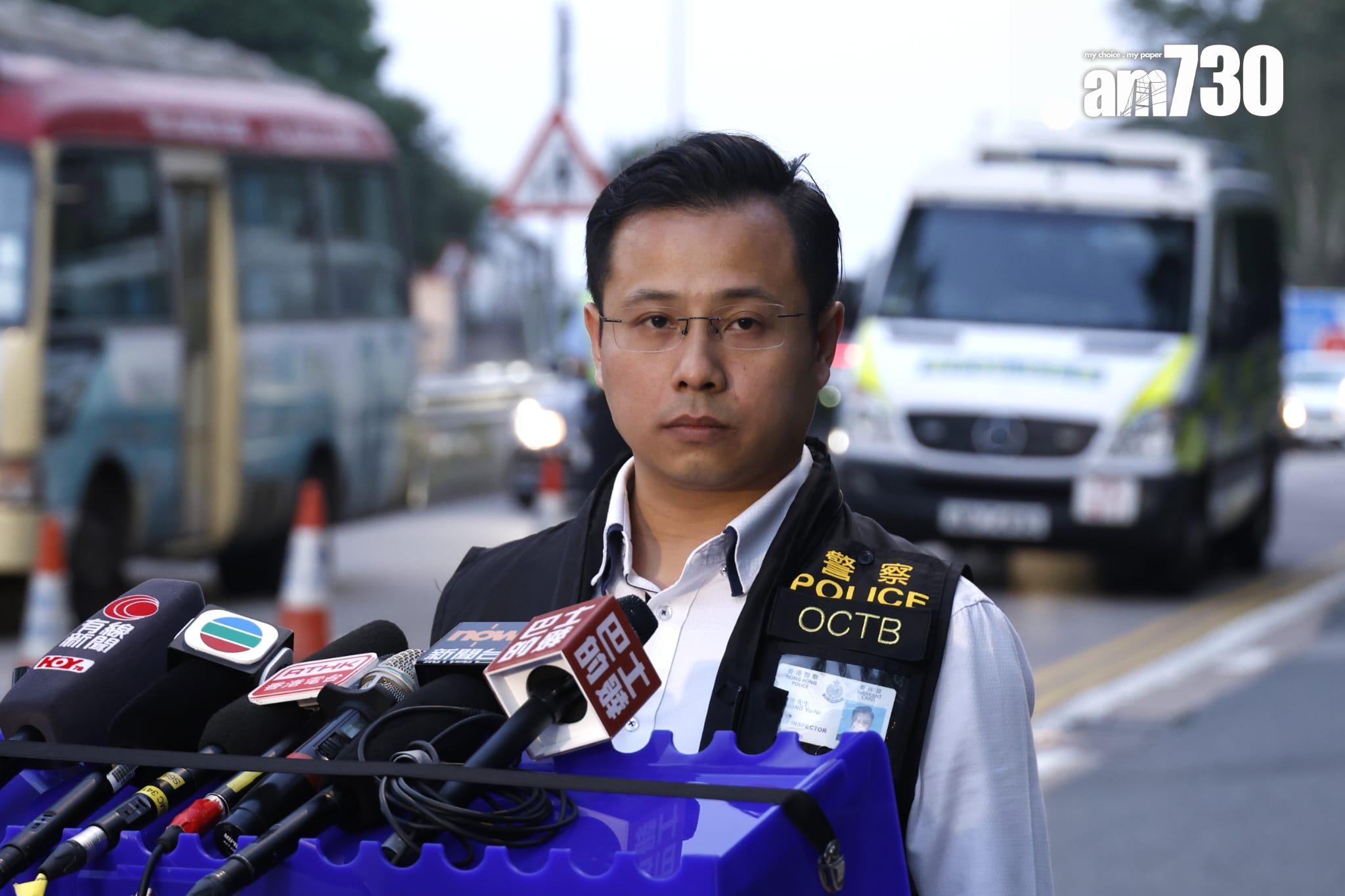 壁屋懲教員遇襲案,有組織罪案及三合會調查科總督察黃宇徽稱拘捕多5名本地男女。(林俊源攝)