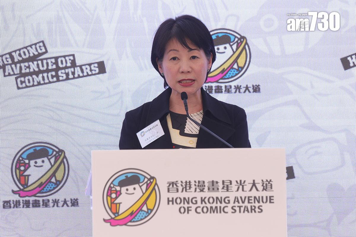 沈鳳君指,漫畫星光大道有效推廣香港漫畫文化。(吳康琦攝)
