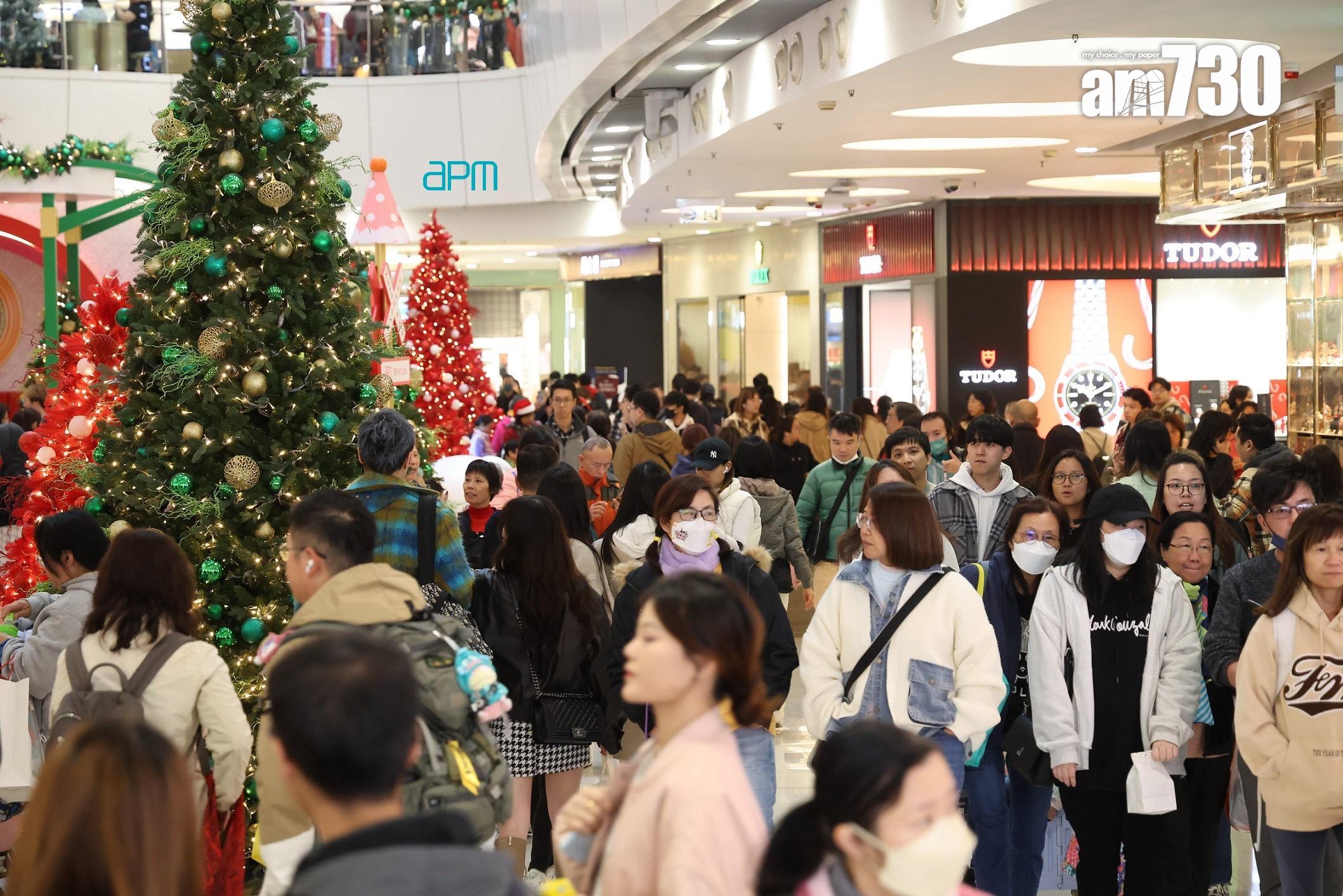 新地15大商場聖誕檔期人流及生意額按年升近15%