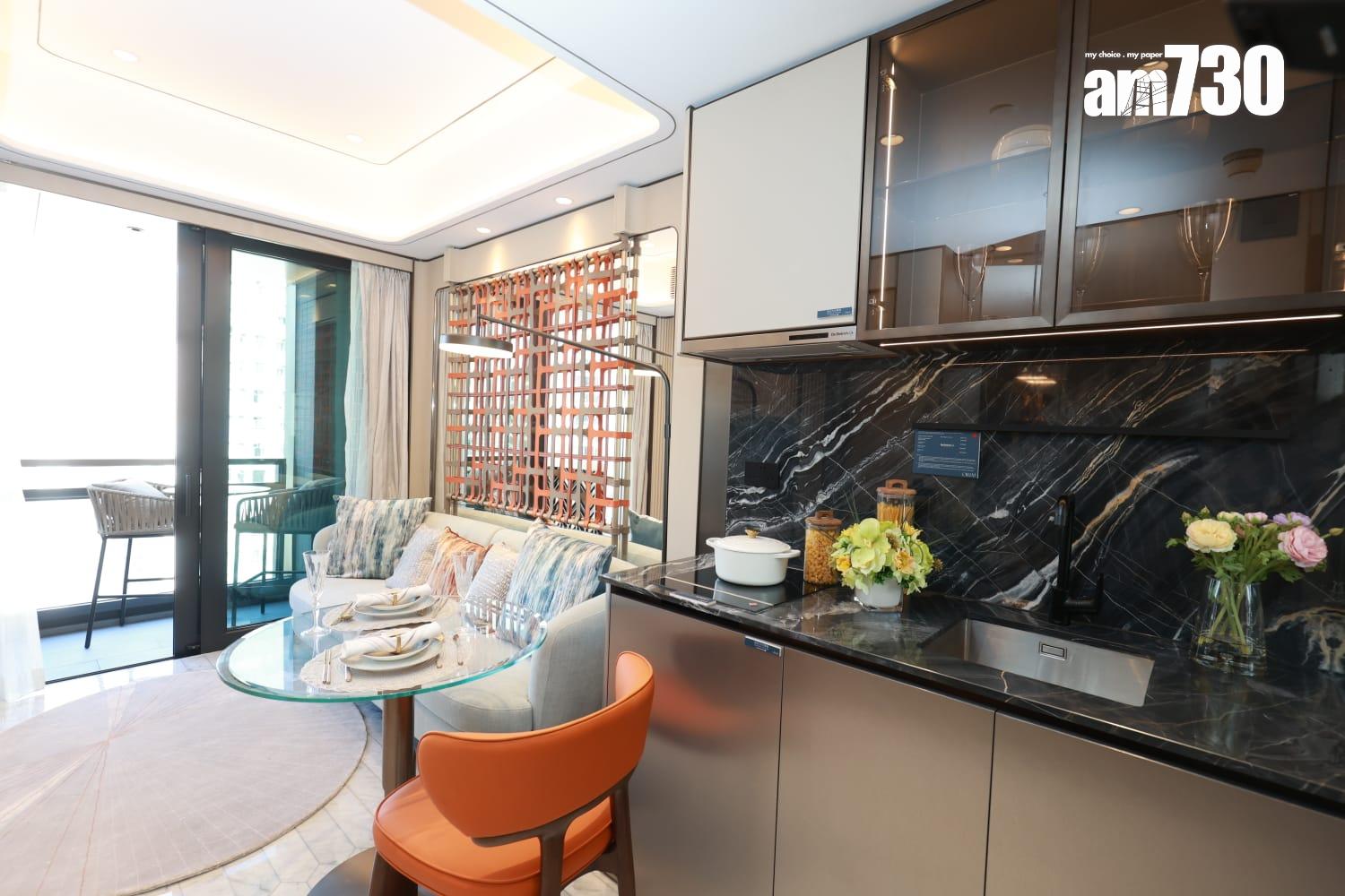 傲華連裝修324呎一房現樓亮相!淺色及雲石主調 採現代輕奢風(多圖有片)|筲箕灣新盤