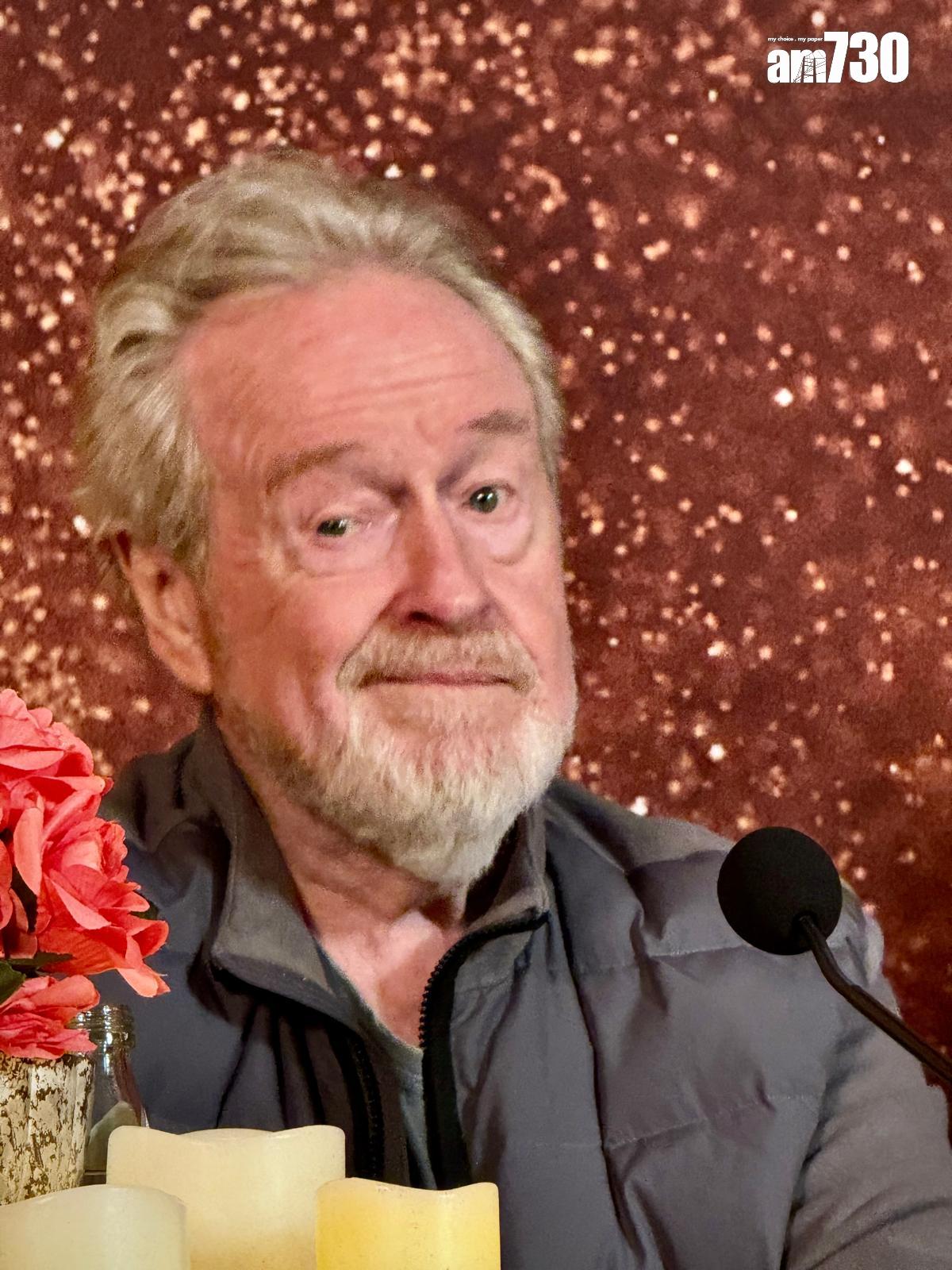 金像導演列尼史葛接受《am730》獨家專訪,坦言正考慮開拍《帝國驕雄》第三集。 (Lilly Lui攝)