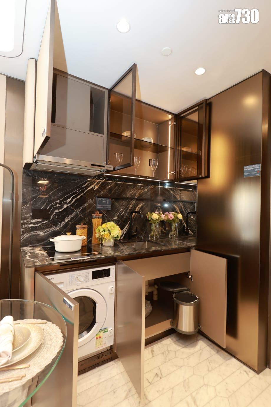 傲華連裝修324呎一房現樓亮相!淺色及雲石主調 採現代輕奢風(多圖有片)|筲箕灣新盤