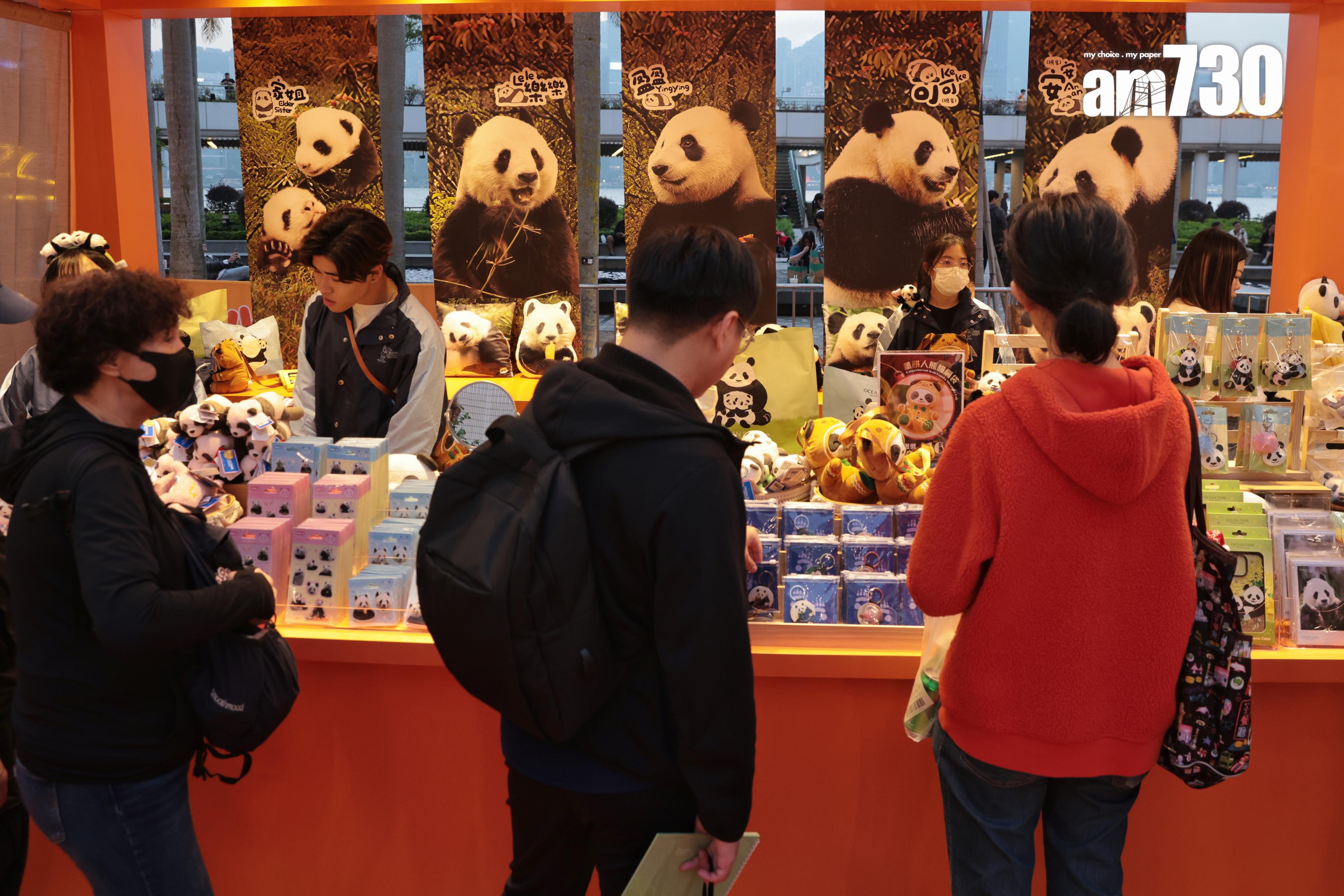 嘉年華提供大量大熊貓文創產品。(中通社)