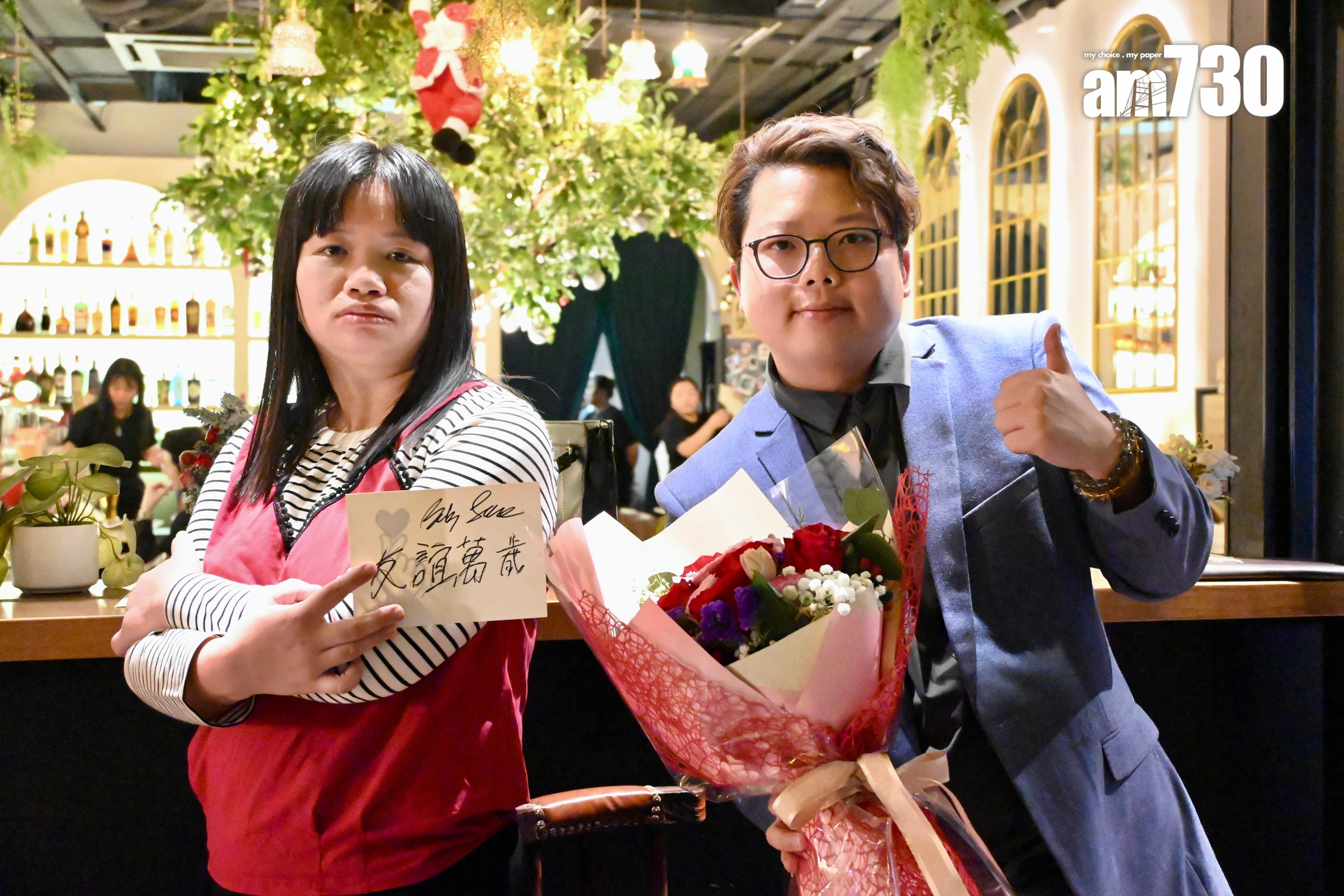 阿儀多次落閘,強調跟Babyface只是好朋友。 (娛樂組攝)