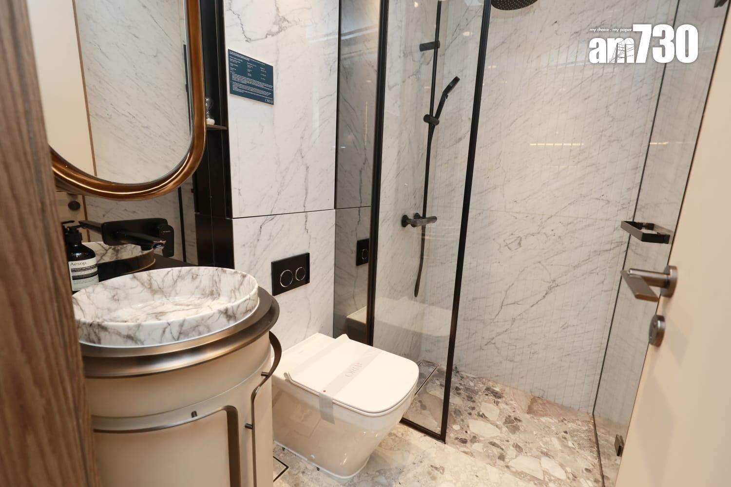 傲華連裝修324呎一房現樓亮相!淺色及雲石主調 採現代輕奢風(多圖有片)|筲箕灣新盤