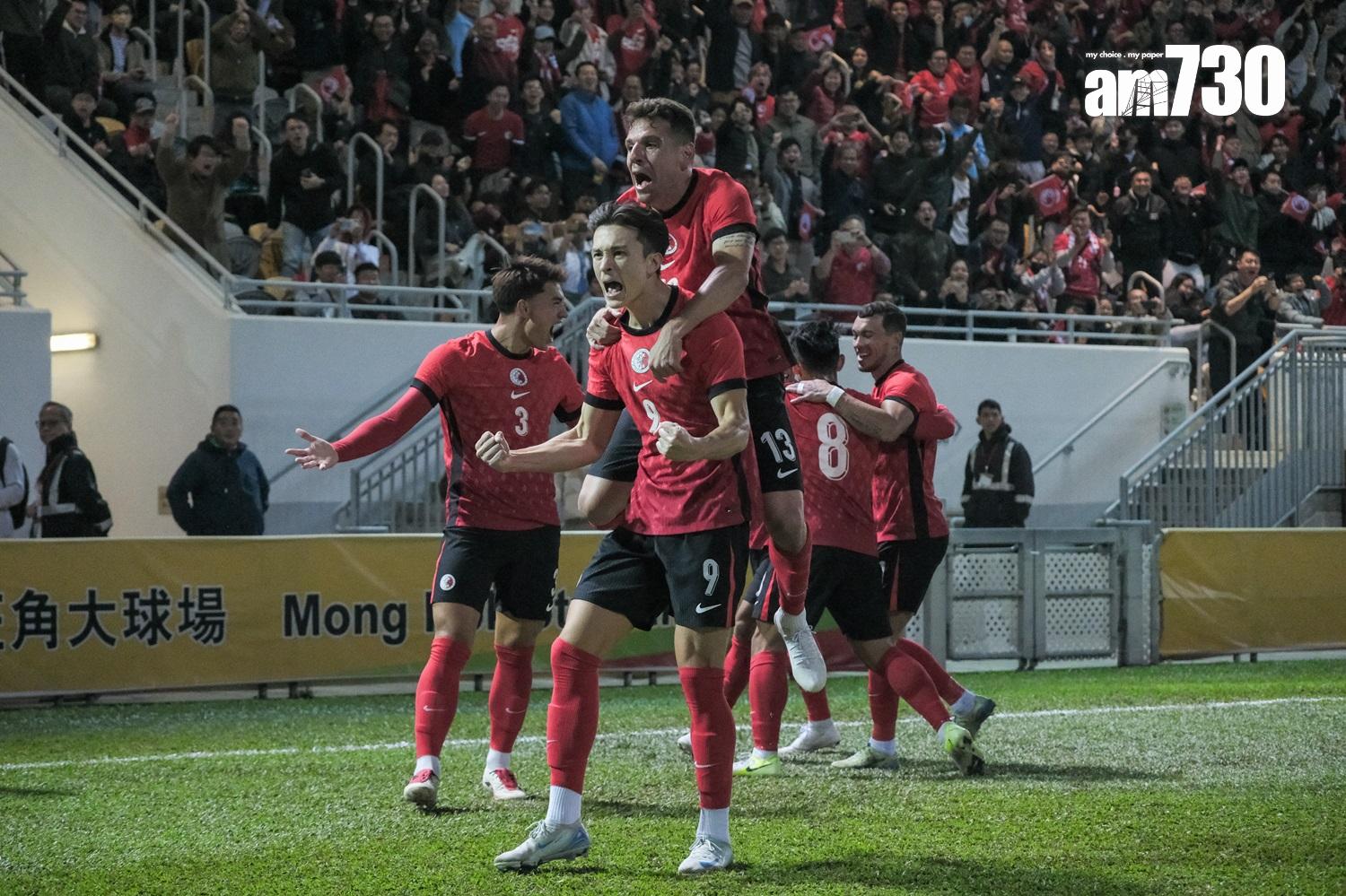 安永佳上半場早段為香港取得領先。