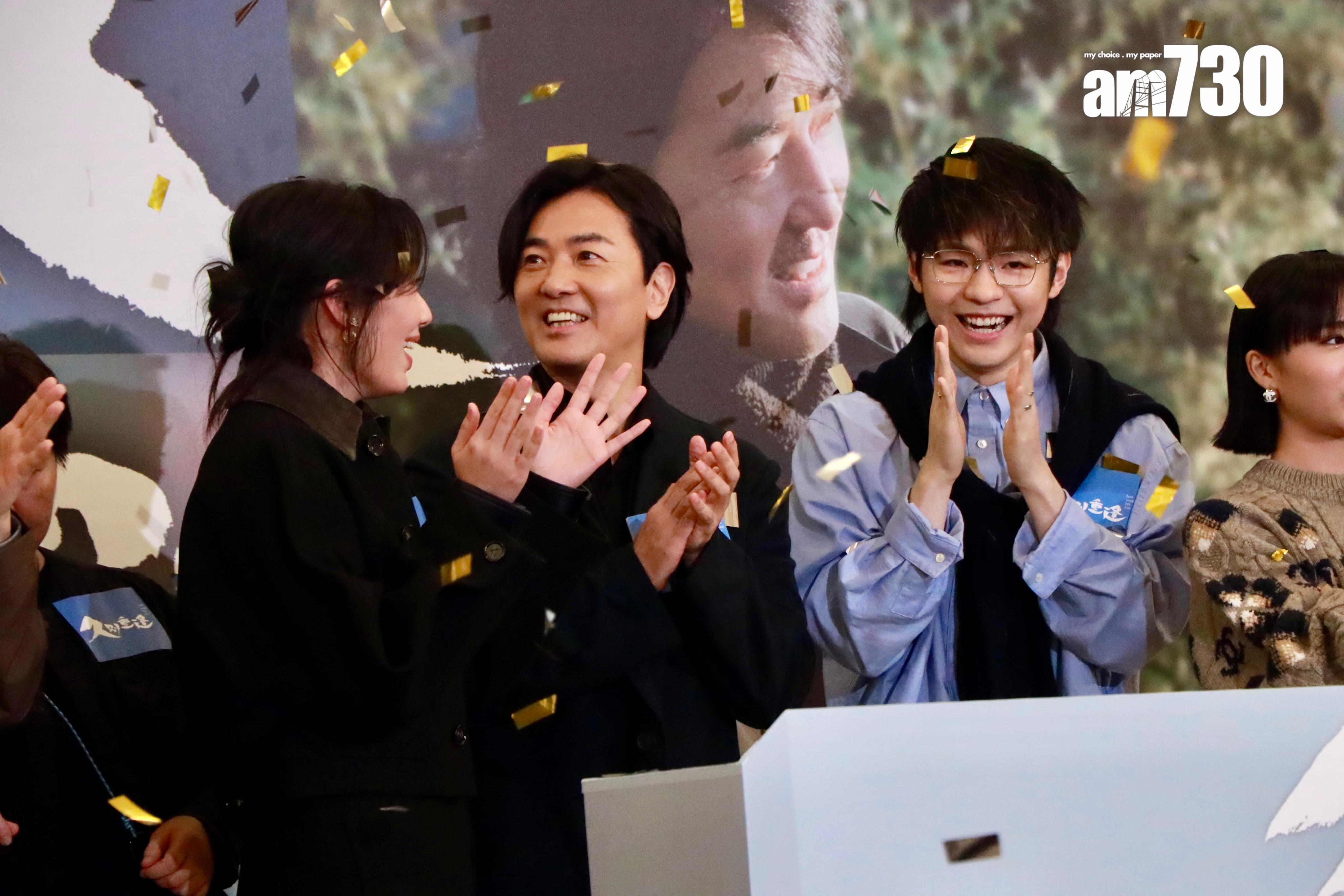 鄭伊健和陳卓賢出席電影《久別重逢》的首映禮。(娛樂組攝)