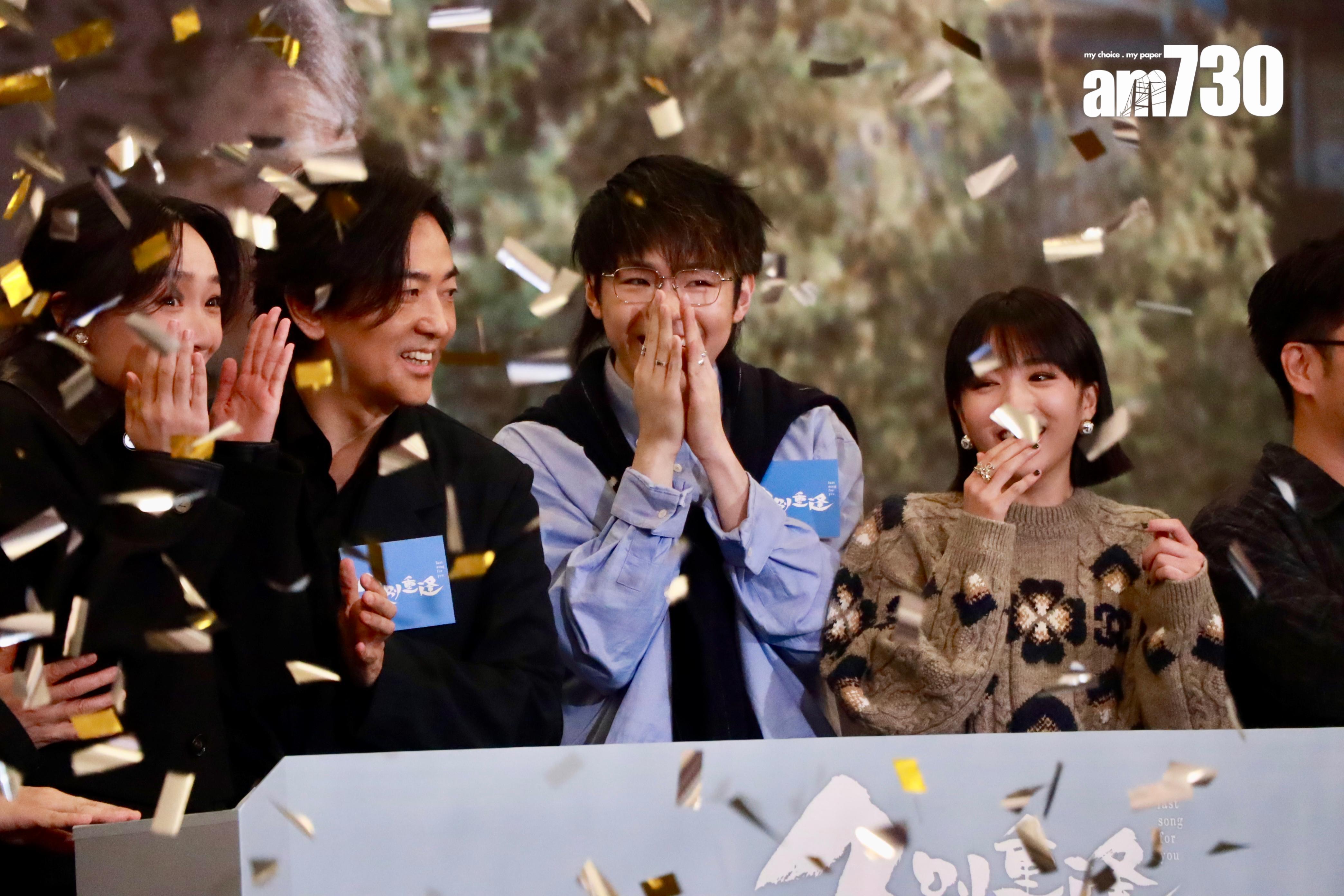 鄭伊健和陳卓賢出席電影《久別重逢》的首映禮。(娛樂組攝)