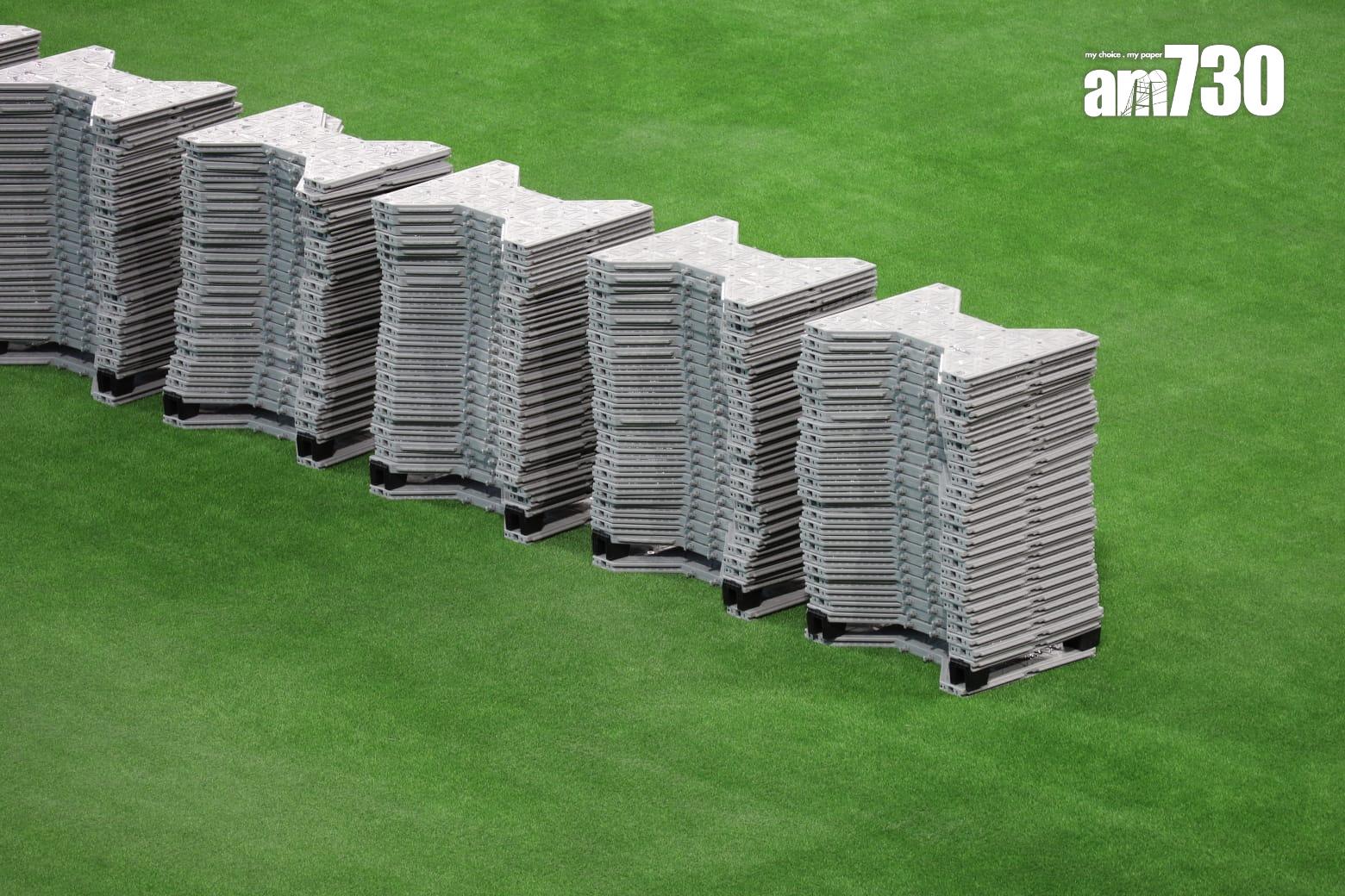 啟德體育園主場館看台座位已裝妥 據悉下月初舉辦測試賽 (鍾式明攝)