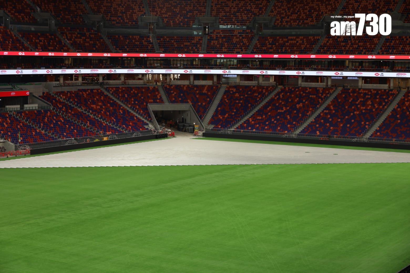 啟德體育園主場館看台座位已裝妥 據悉下月初舉辦測試賽 (鍾式明攝)