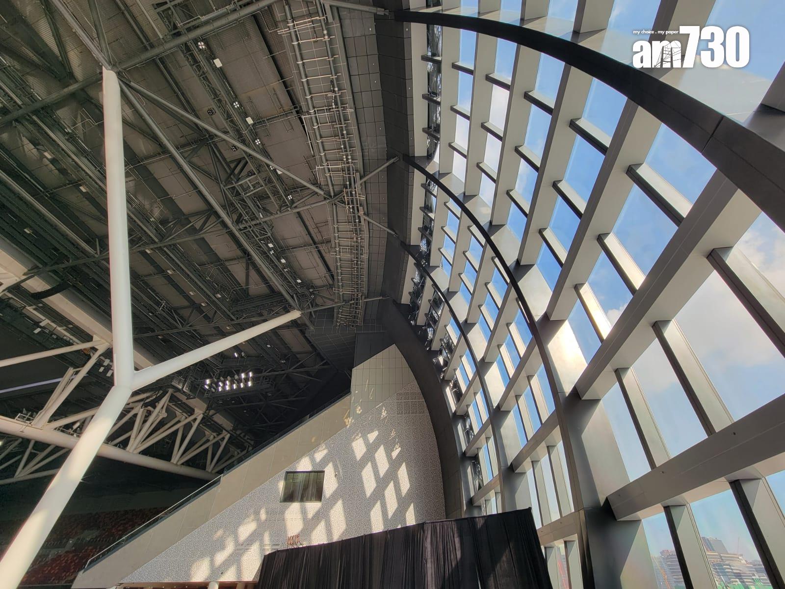 啟德體育園主場館看台座位已裝妥 據悉下月初舉辦測試賽 (鍾式明攝)