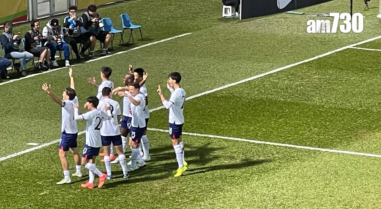 中華台北上半場一度追平。(《am730》攝)