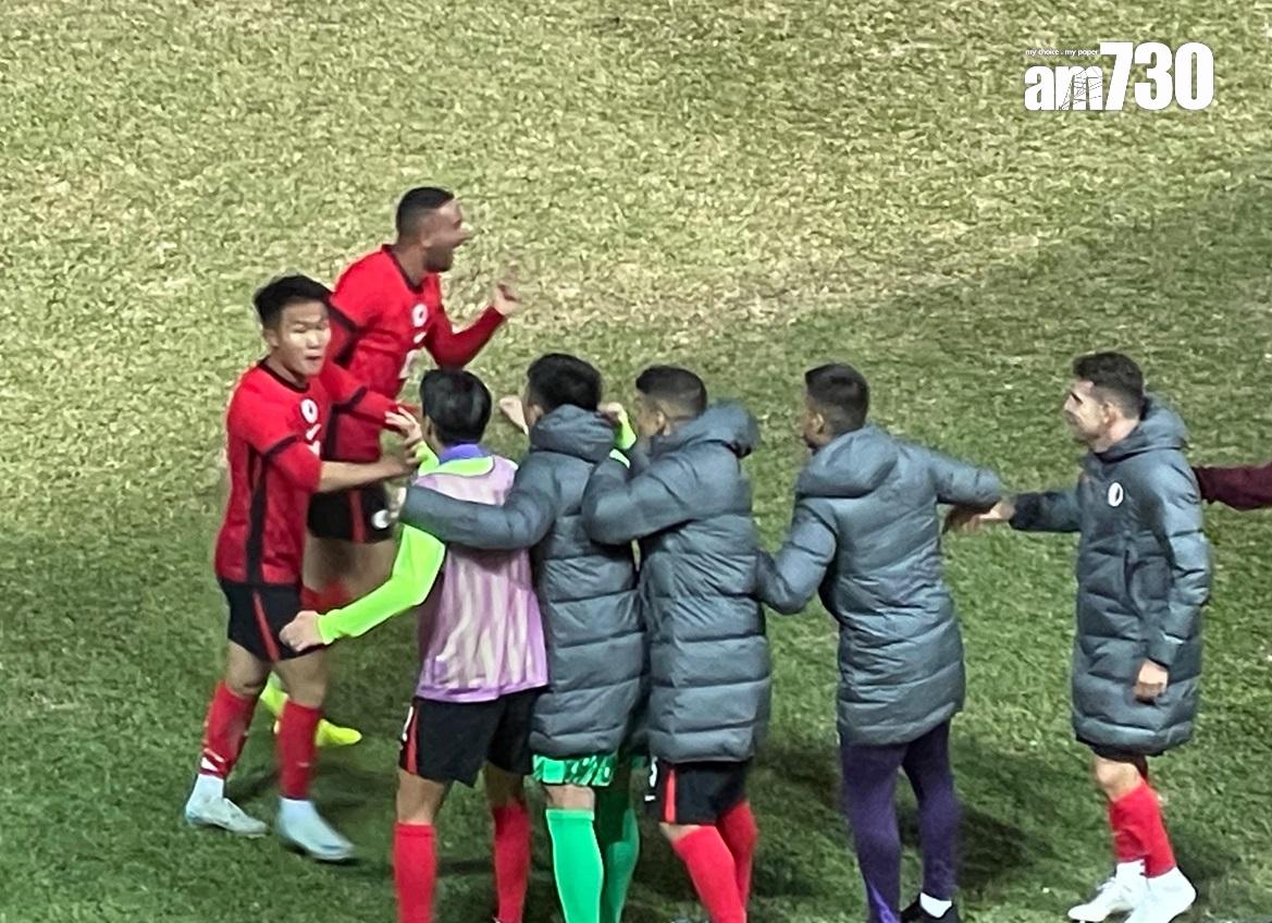 徐宏傑為香港頂入致勝入球。(《am730》攝)