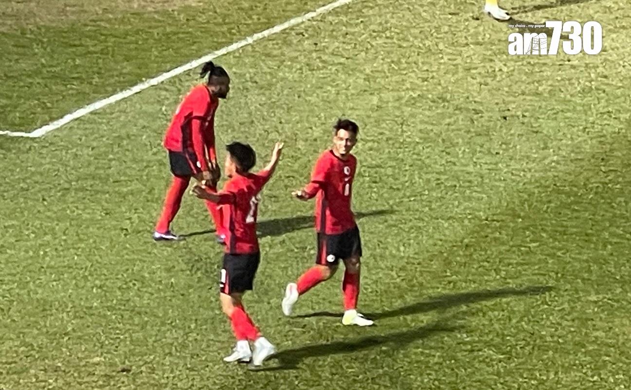 徐宏傑為香港頂入致勝入球。(《am730》攝)