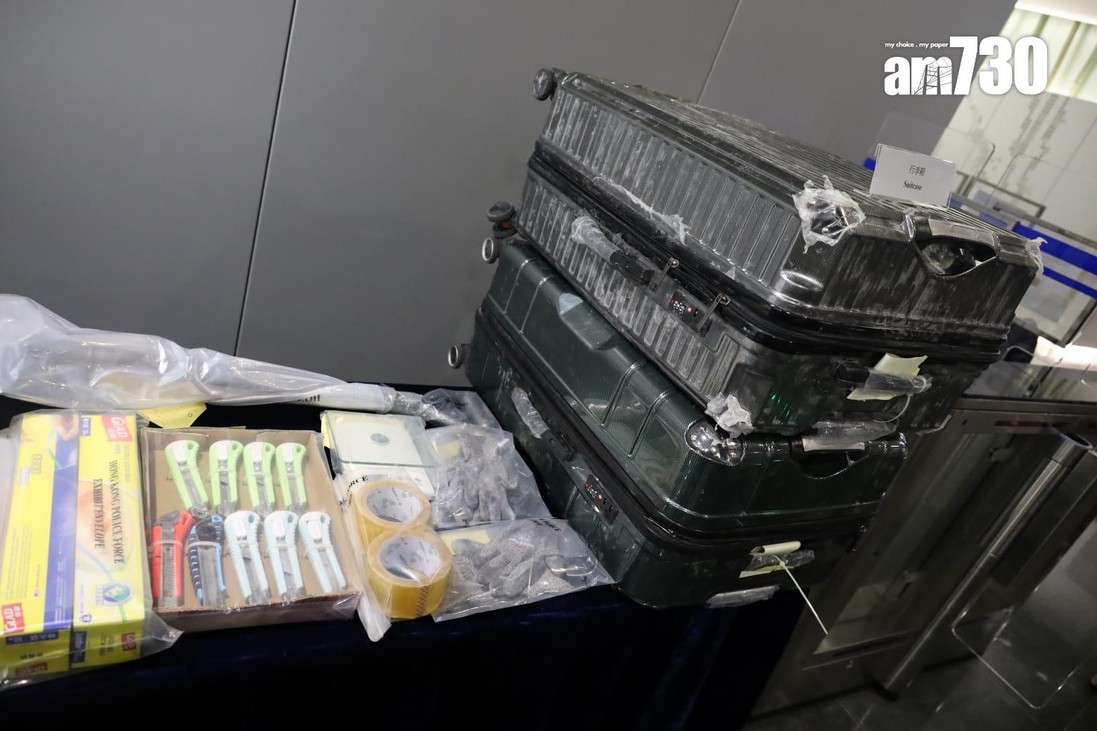 警元朗搗毒品儲存倉拘3非華裔男 檢4,900萬元「冰」毒 (鍾式明攝)