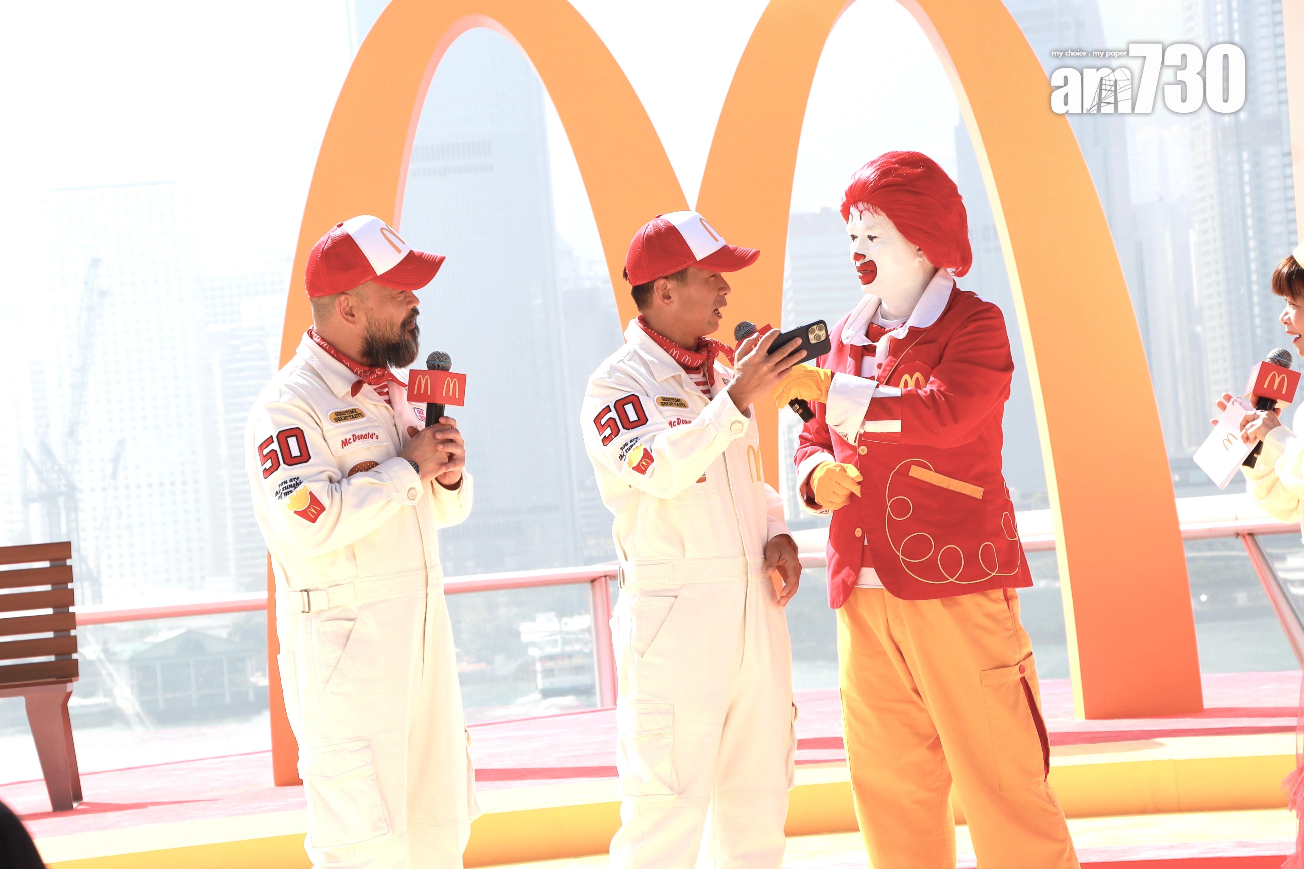 林海峰和葛民輝合體出席品牌50周年生日活動。(娛樂組攝)