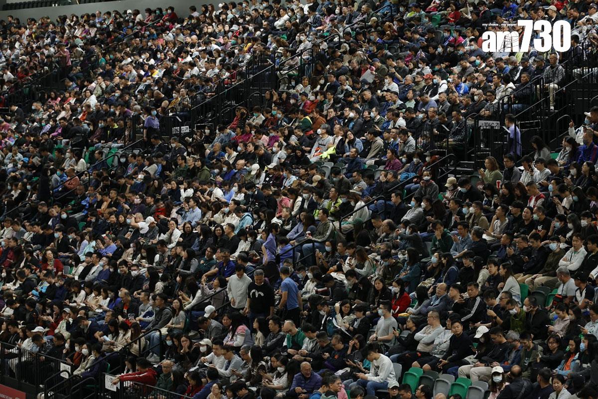 啟德體藝館模擬有7,000名觀眾進場。(林俊源攝)