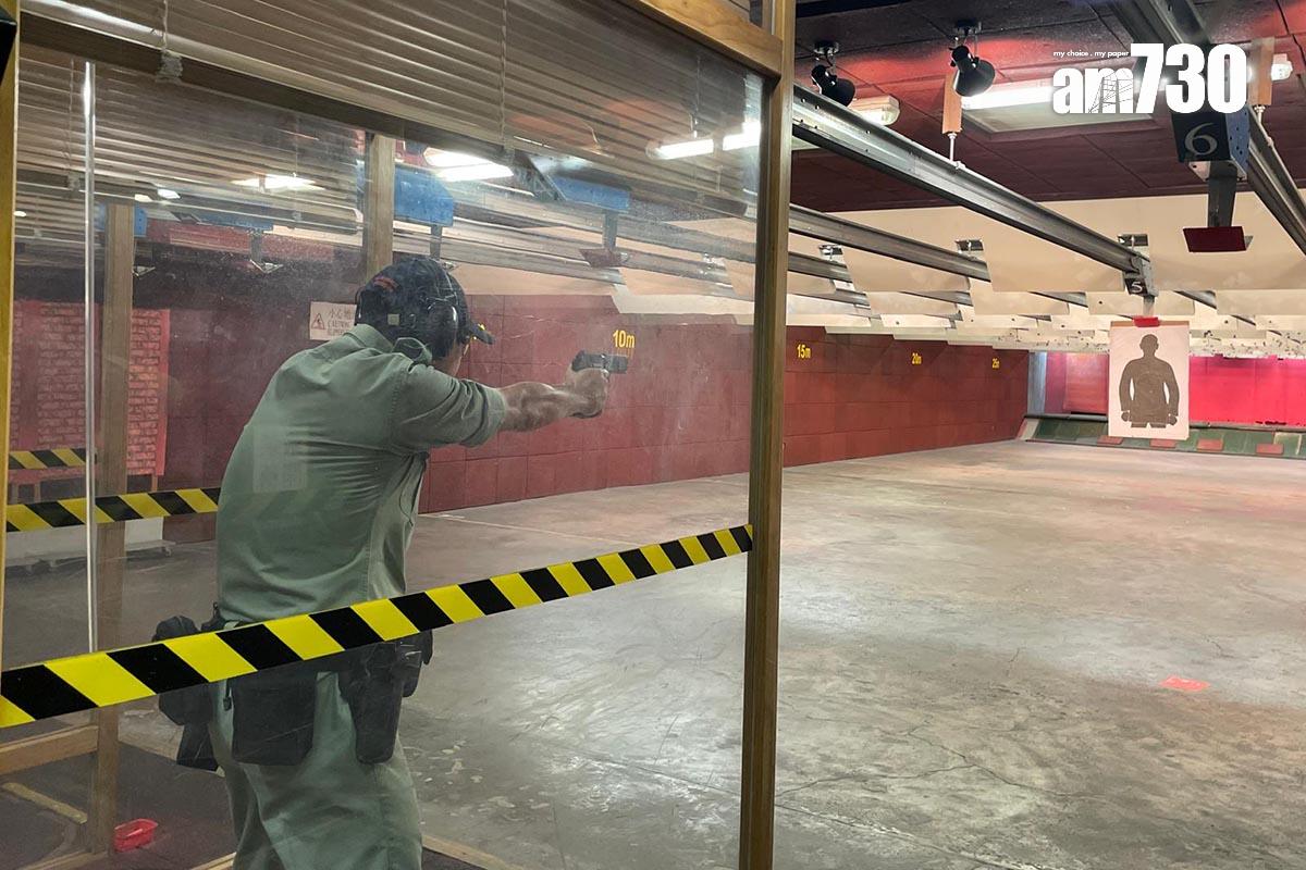 招募體驗日首設靶場體驗站。(陳家莉攝)