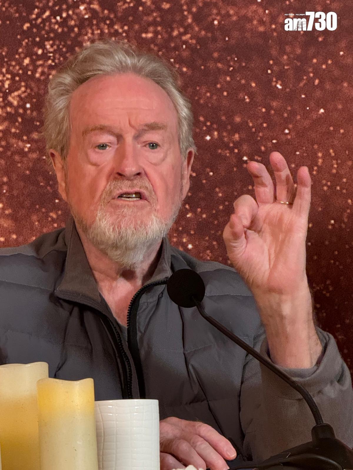 金像導演列尼史葛接受《am730》獨家專訪,坦言正考慮開拍《帝國驕雄》第三集。 (Lilly Lui攝)