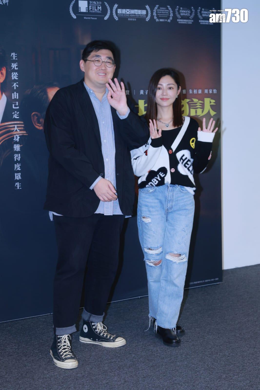 衛詩雅勇奪亞太影展最佳女主角,返港後偕同導演陳茂賢見傳媒分享喜悅。(羅錦鴻攝)