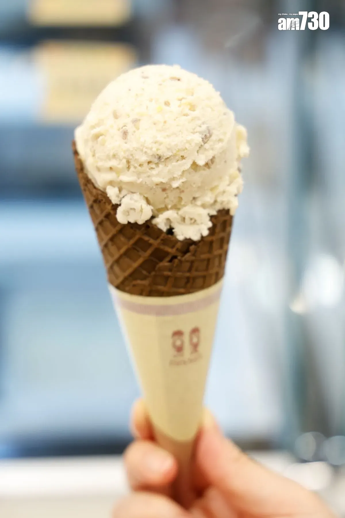 栗子雪糕$38 啖啖吃到栗子碎,夠足料!栗子味道天然不太甜。(林俊源攝)