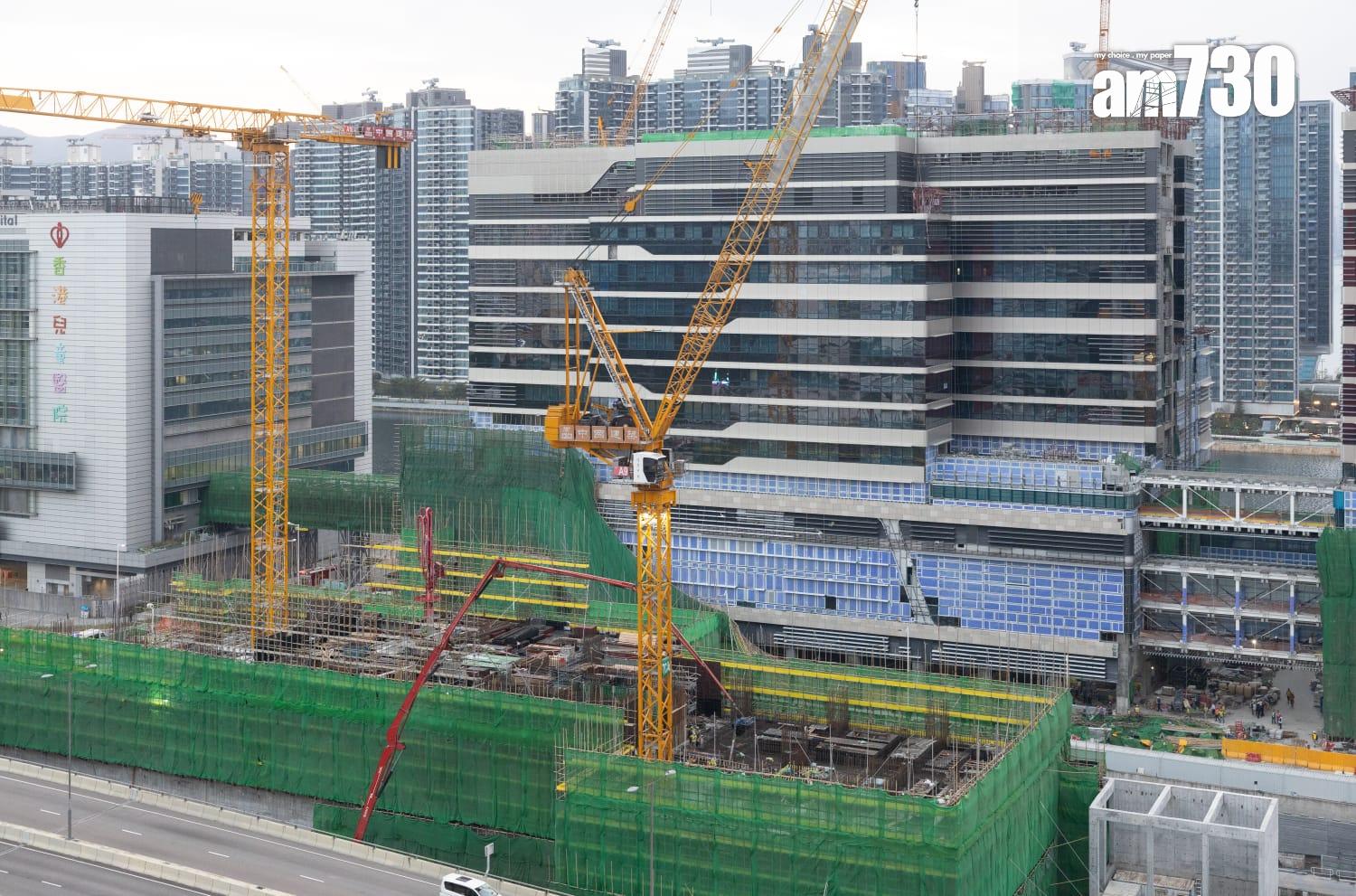 啟德醫院地盤發生棚架倒塌工業意外。(蘇文傑攝)