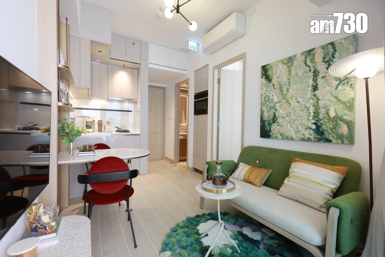 黃金海灣.珀岸示範單位|312呎一房北歐恬靜風 睡房採大玻璃窗設計(多圖有片)|屯門新盤