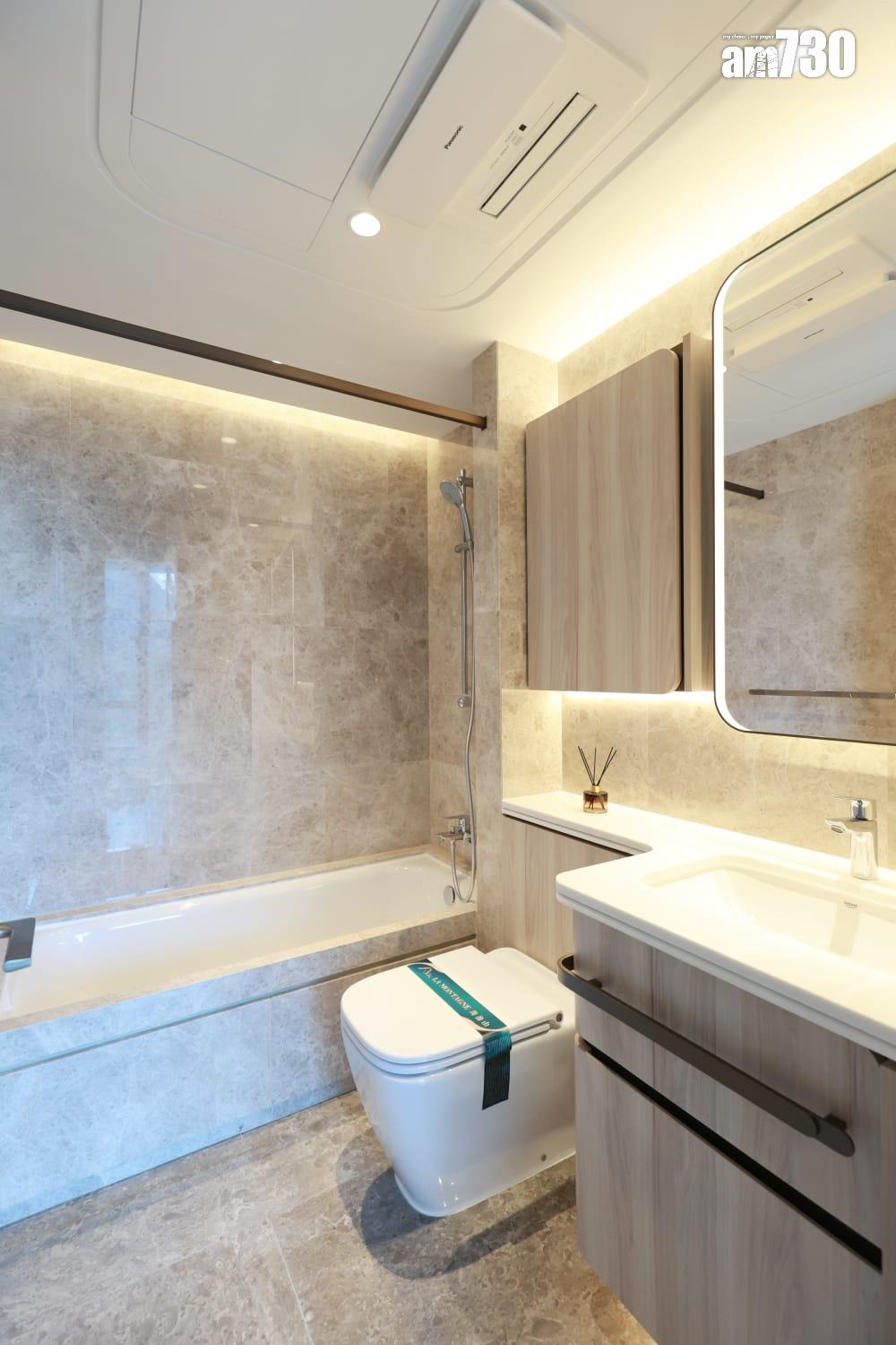 海盈山示範單位|915呎現樓三房套即睇!廳房同向廣納自然光 主人房面積寬敞 (多圖有片)|黃竹坑新盤