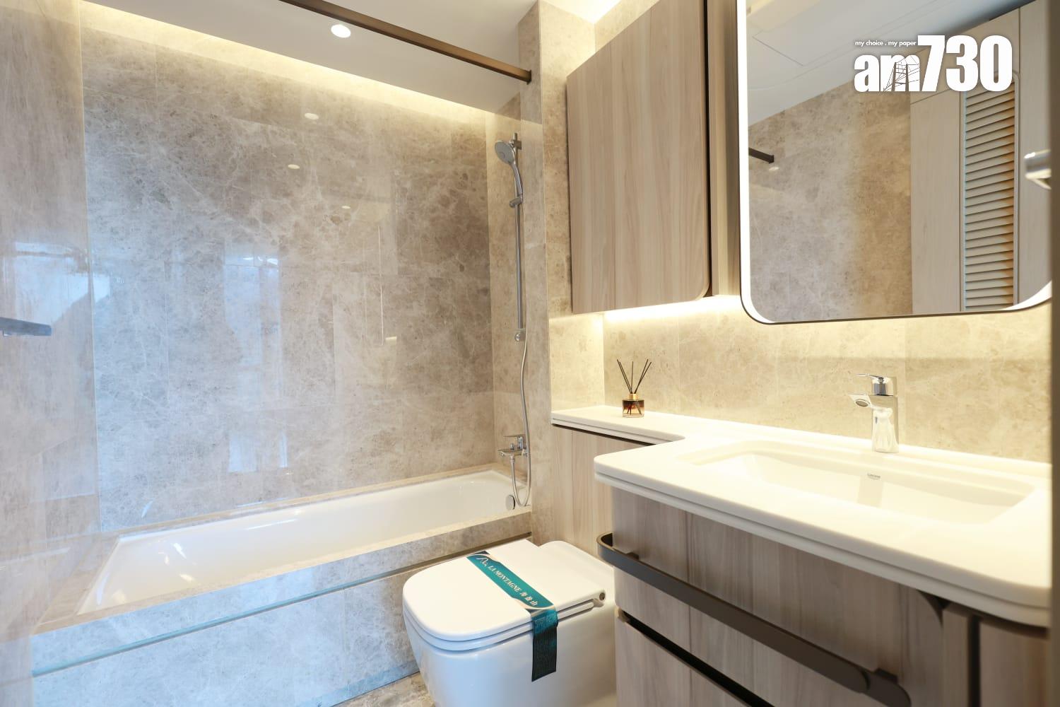 海盈山示範單位|915呎現樓三房套即睇!廳房同向廣納自然光 主人房面積寬敞 (多圖有片)|黃竹坑新盤