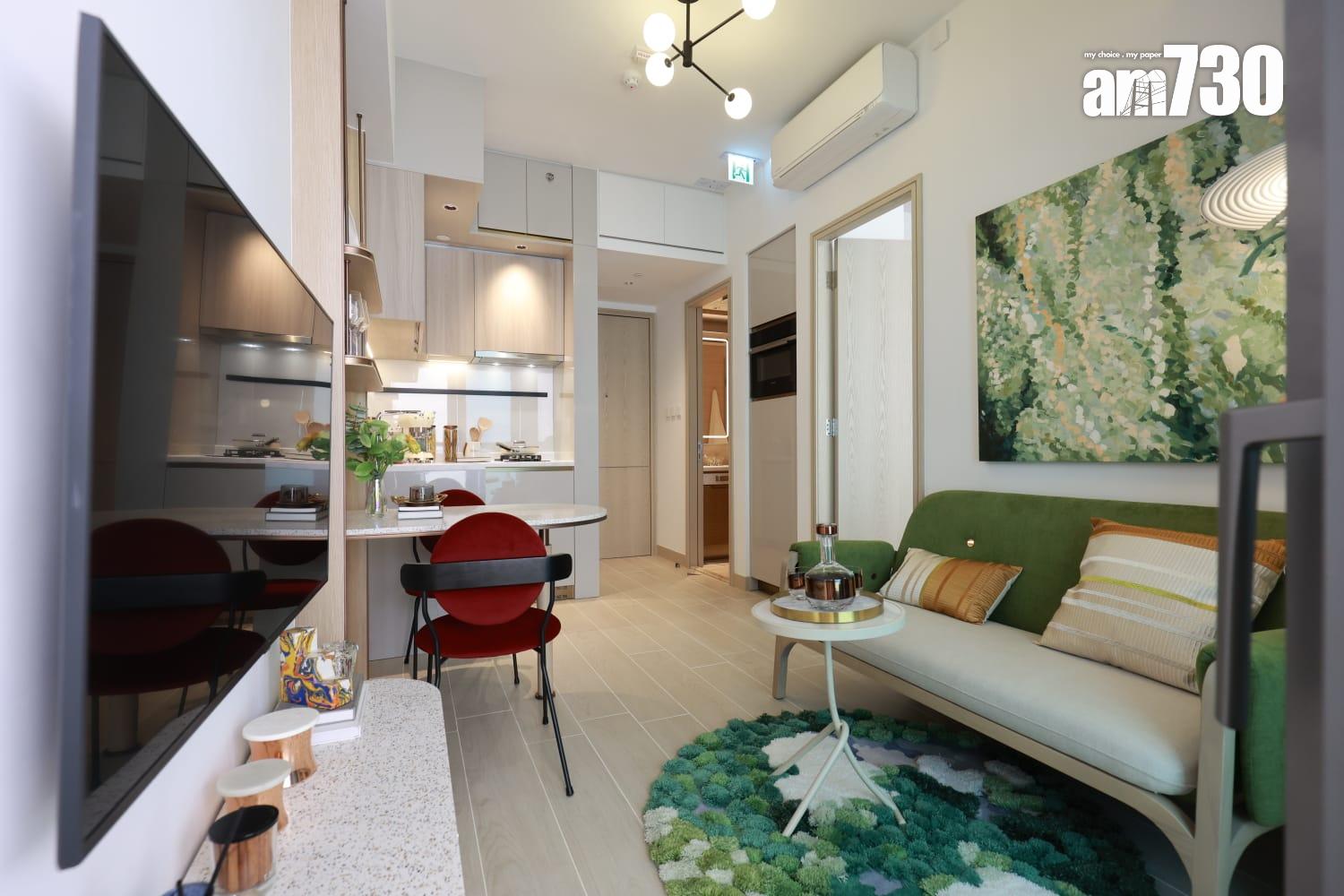 黃金海灣.珀岸示範單位|312呎一房北歐恬靜風 睡房採大玻璃窗設計(多圖有片)|屯門新盤