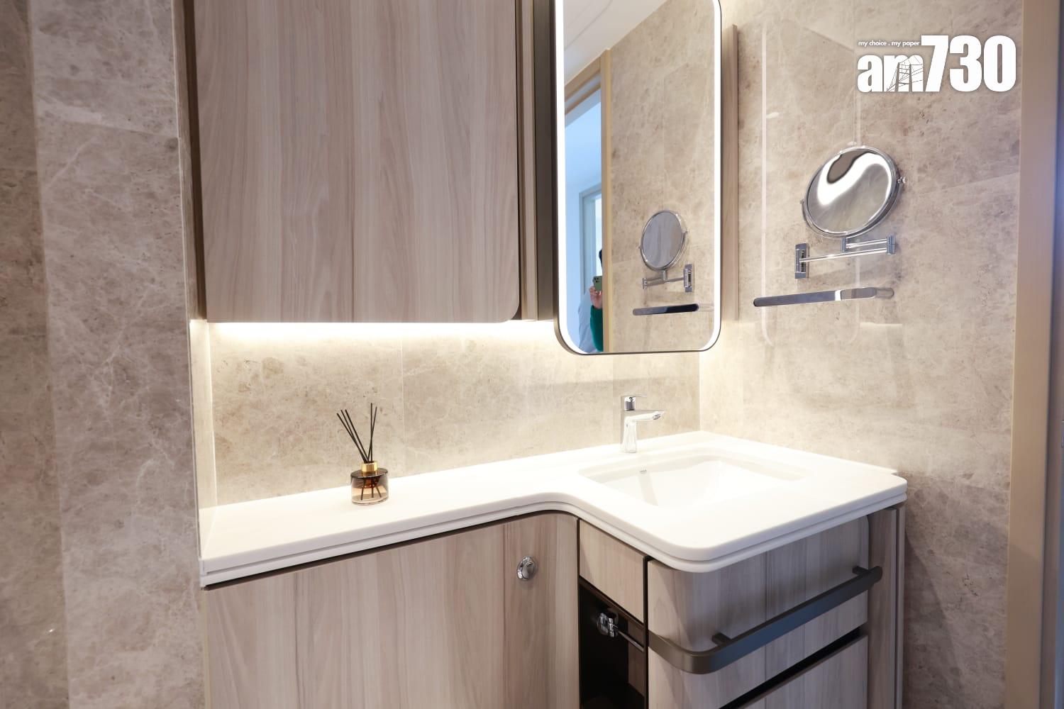 海盈山示範單位|915呎現樓三房套即睇!廳房同向廣納自然光 主人房面積寬敞 (多圖有片)|黃竹坑新盤