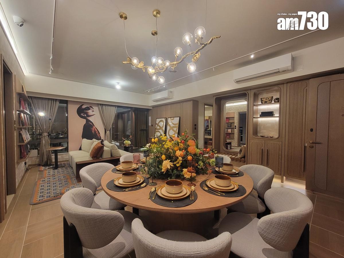 皇都示範單位|連裝修四房套面積逾1200呎 「雙客廳」打造寬敞起居空間(多圖有片)|北角新盤