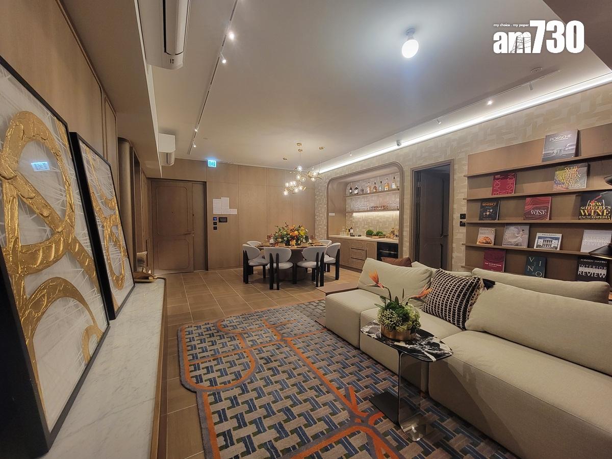 皇都示範單位|連裝修四房套面積逾1200呎 「雙客廳」打造寬敞起居空間(多圖有片)|北角新盤