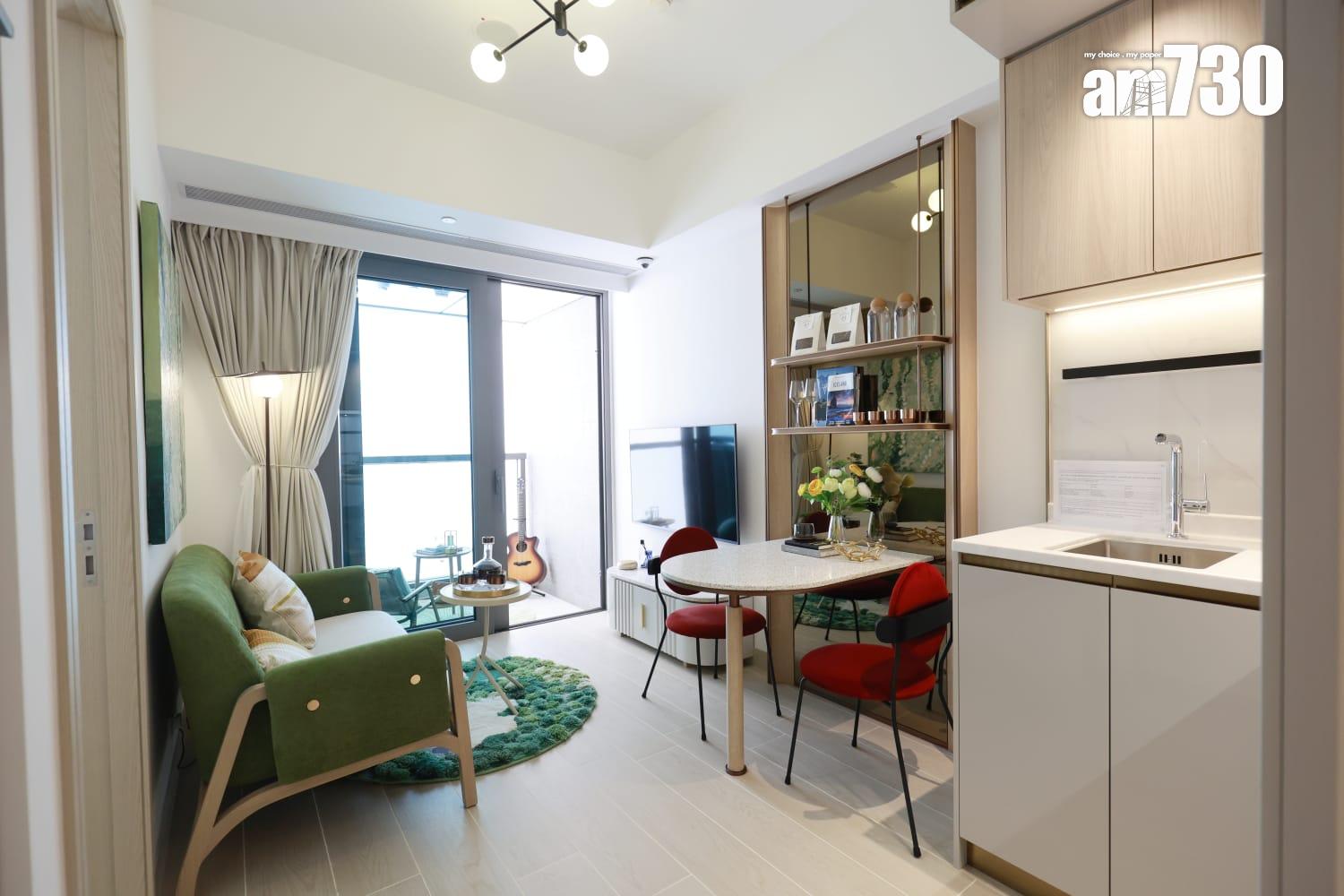 黃金海灣.珀岸示範單位|312呎一房北歐恬靜風 睡房採大玻璃窗設計(多圖有片)|屯門新盤