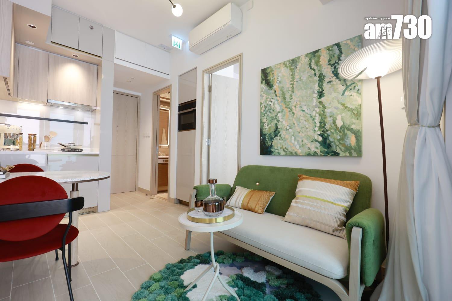 黃金海灣.珀岸示範單位|312呎一房北歐恬靜風 睡房採大玻璃窗設計(多圖有片)|屯門新盤