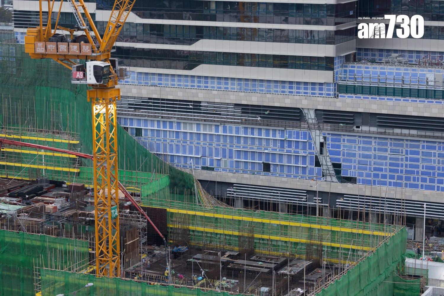 啟德醫院地盤發生棚架倒塌工業意外。(蘇文傑攝)