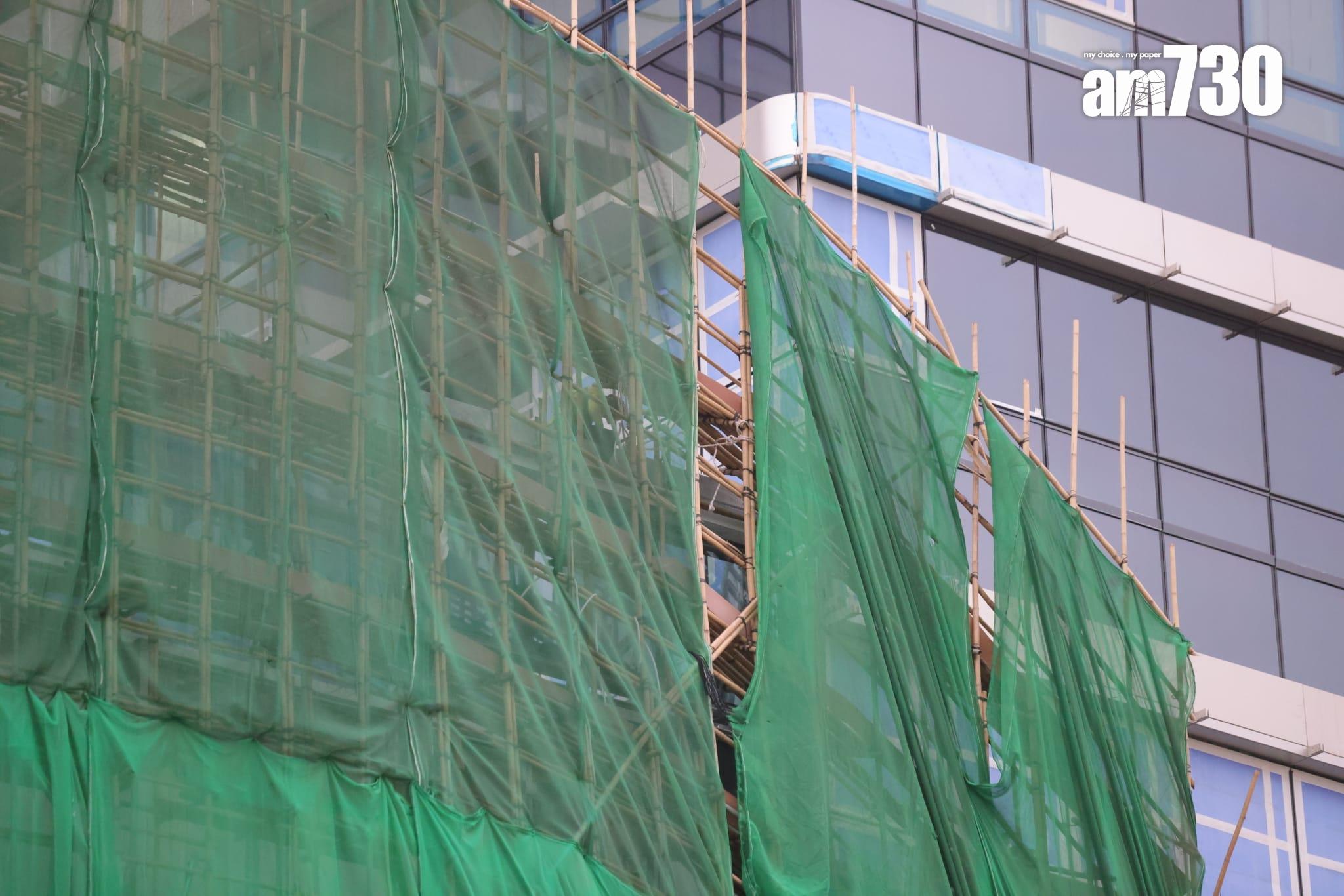 啟德醫院地盤發生棚架倒塌工業意外。(吳康琦攝)