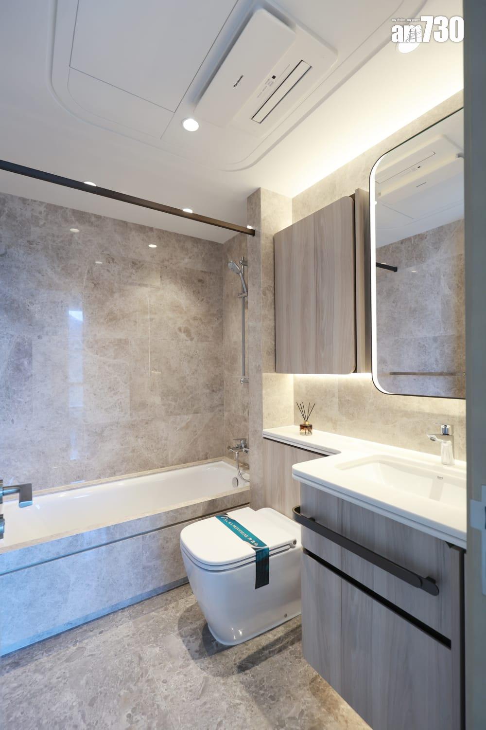 海盈山示範單位|915呎現樓三房套即睇!廳房同向廣納自然光 主人房面積寬敞 (多圖有片)|黃竹坑新盤