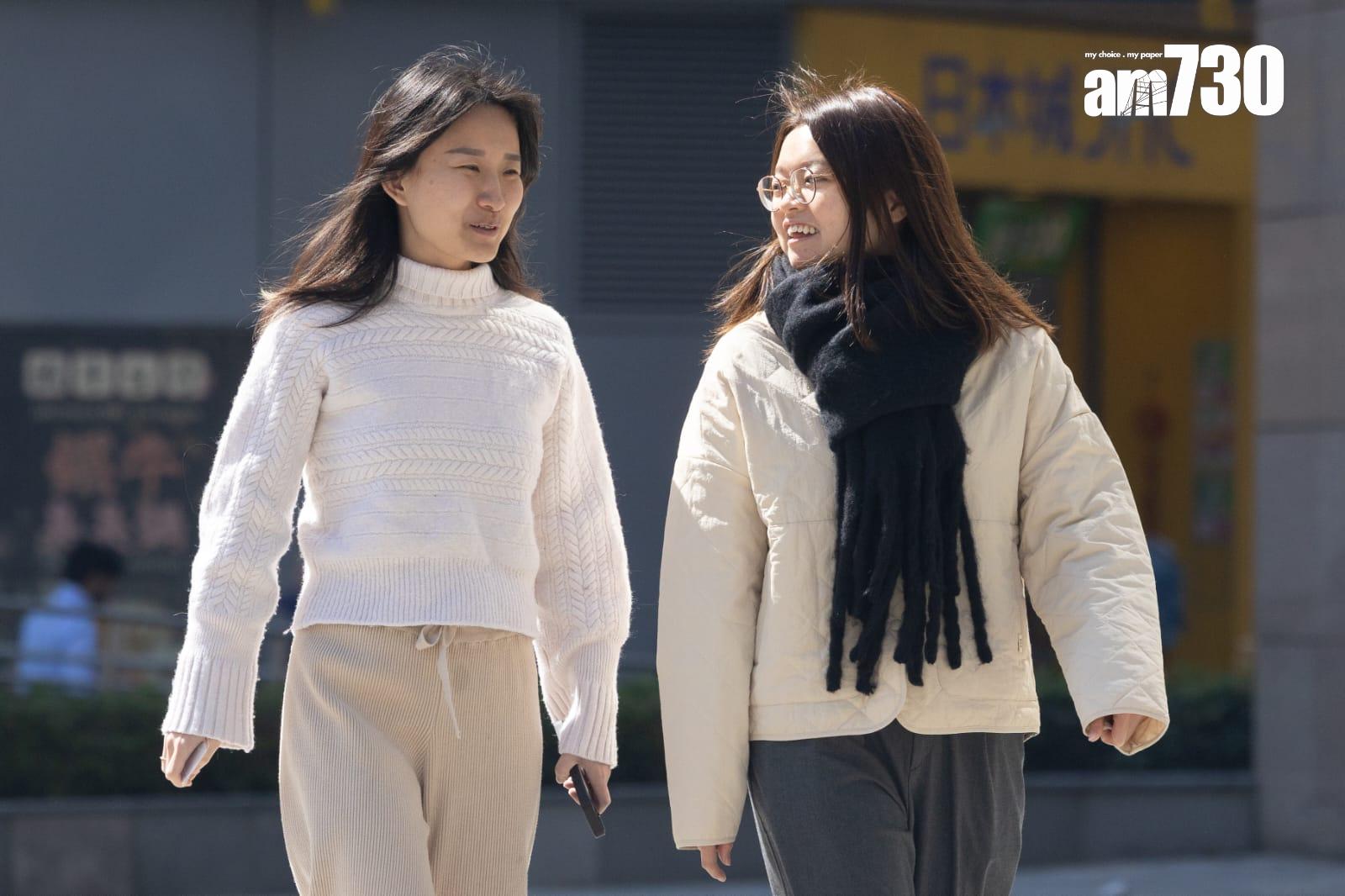 天文台表示,一股強烈冬季季候風正為華南沿岸帶來寒冷及乾燥的天氣。(蘇文傑攝