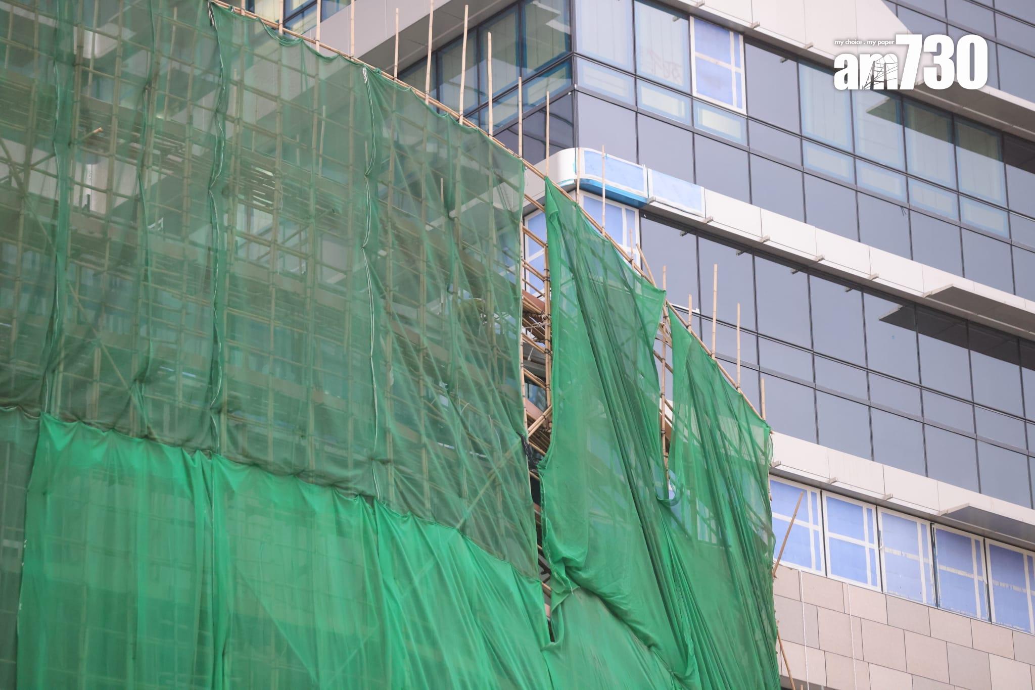 啟德醫院地盤發生棚架倒塌工業意外。(吳康琦攝)
