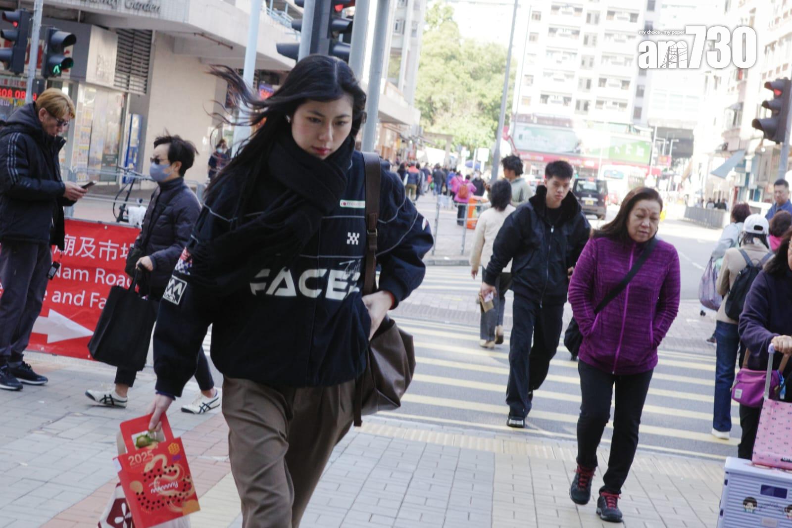 天文台表示,一股強烈冬季季候風正為華南沿岸帶來寒冷及乾燥的天氣。(吳康琦攝)