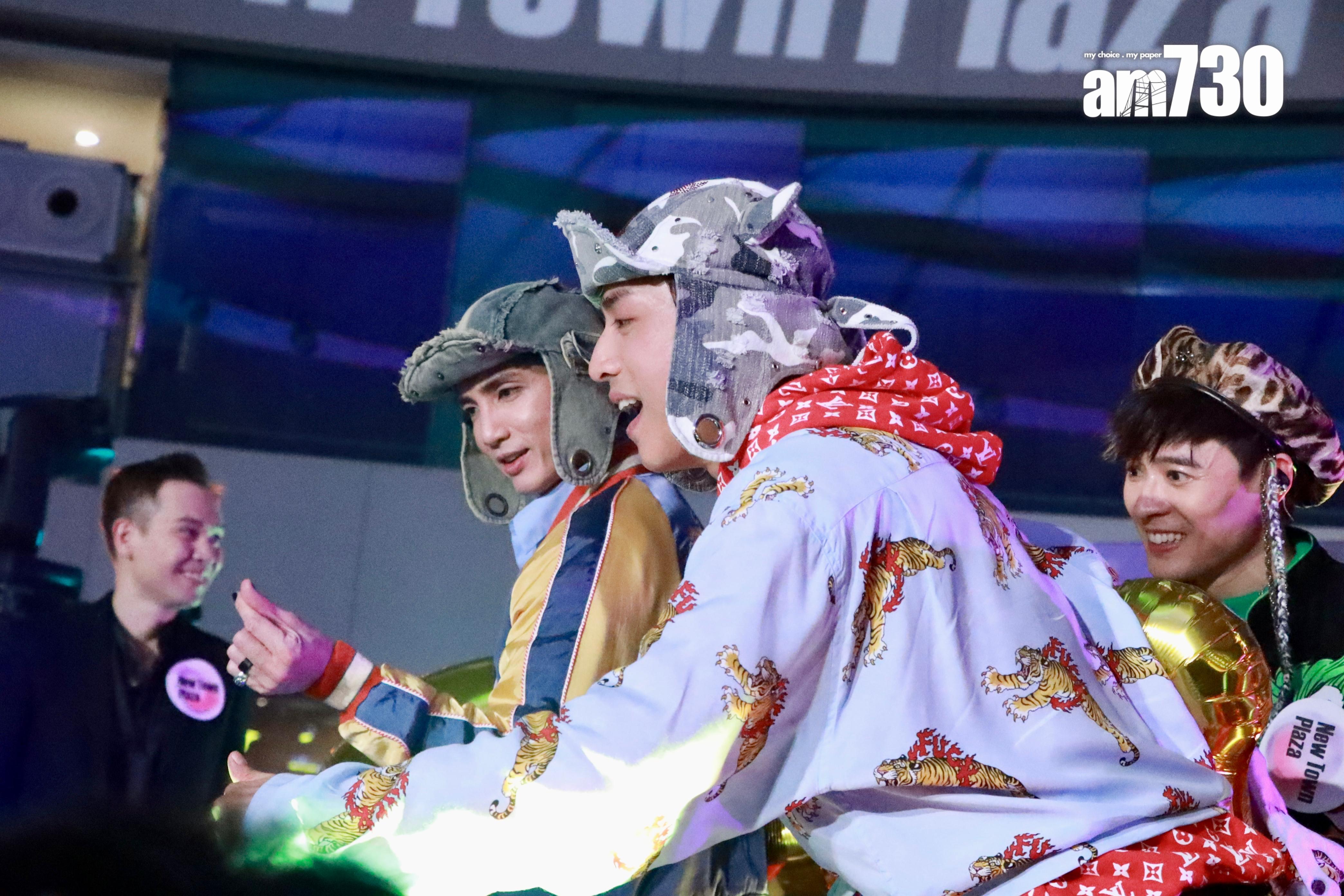 AK、Lokman和Frankie向台下觀眾派心。(娛樂組攝)