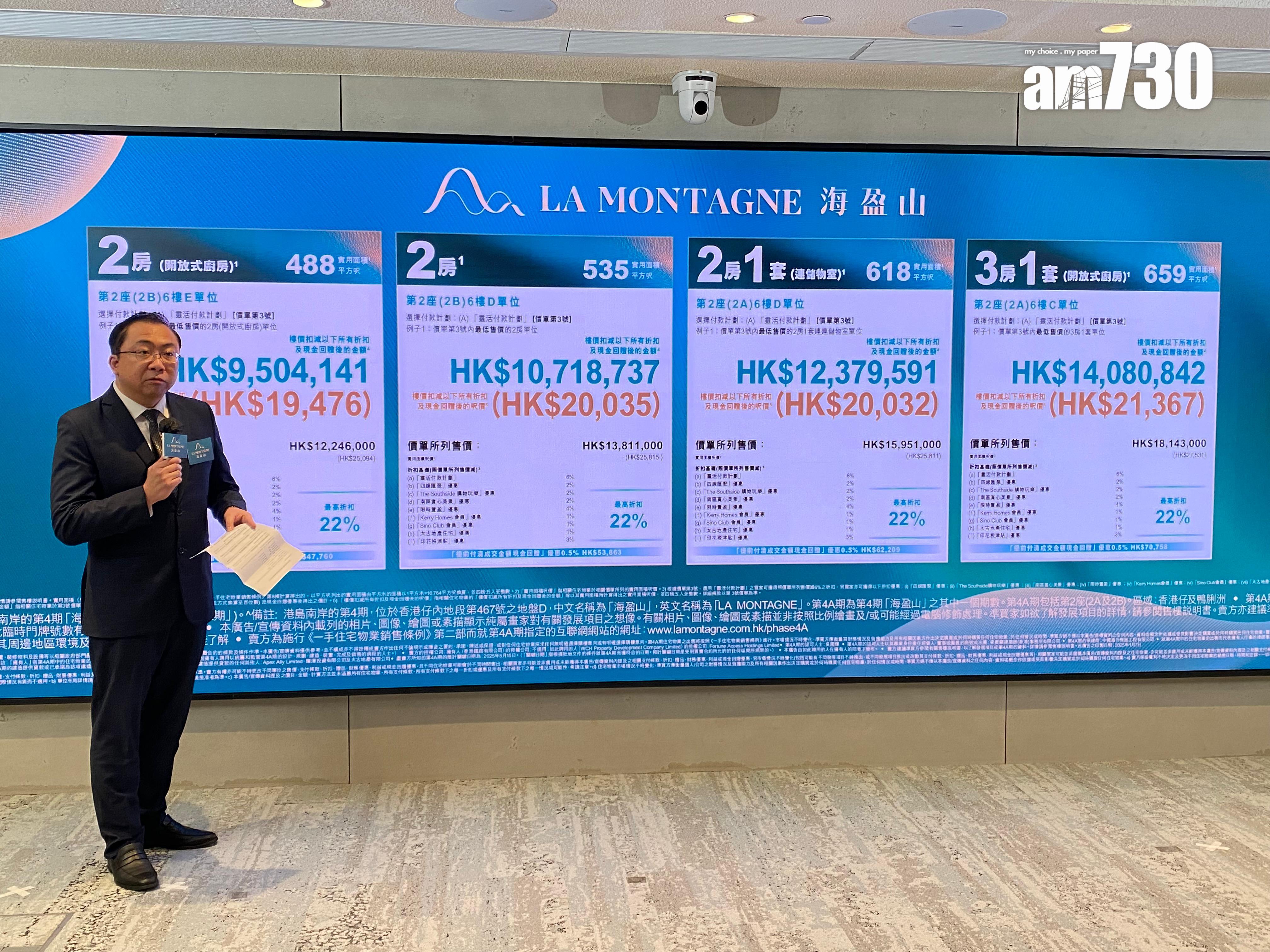 海盈山加推65伙 折實最平950萬 呎價19366元起|黃竹坑新盤