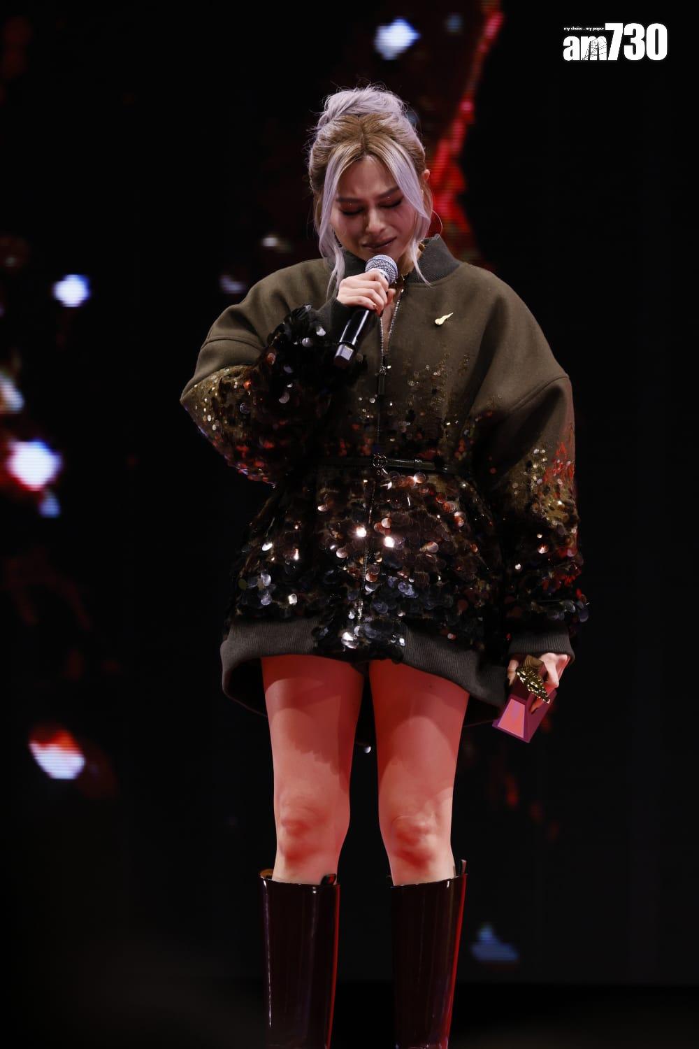 Gin Lee奪女金十分感動。 (蘇文傑攝)