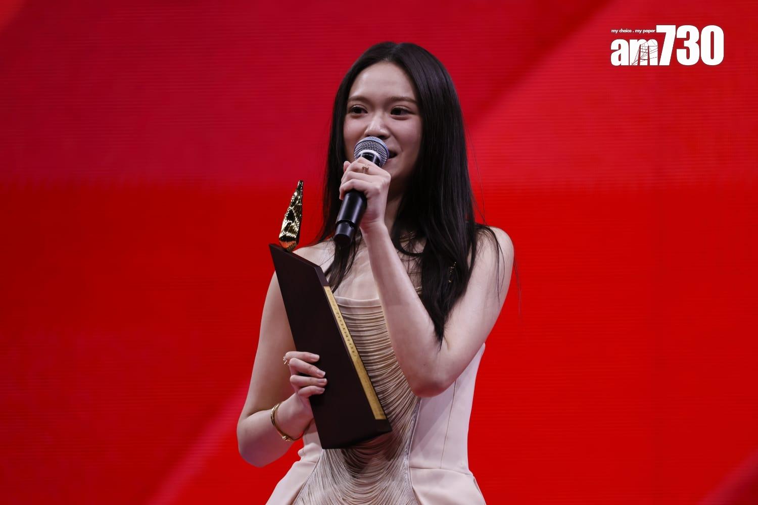 雲浩影就憑《回憶半分鐘》獲「叱咤十大」第四位。(蘇文傑攝)