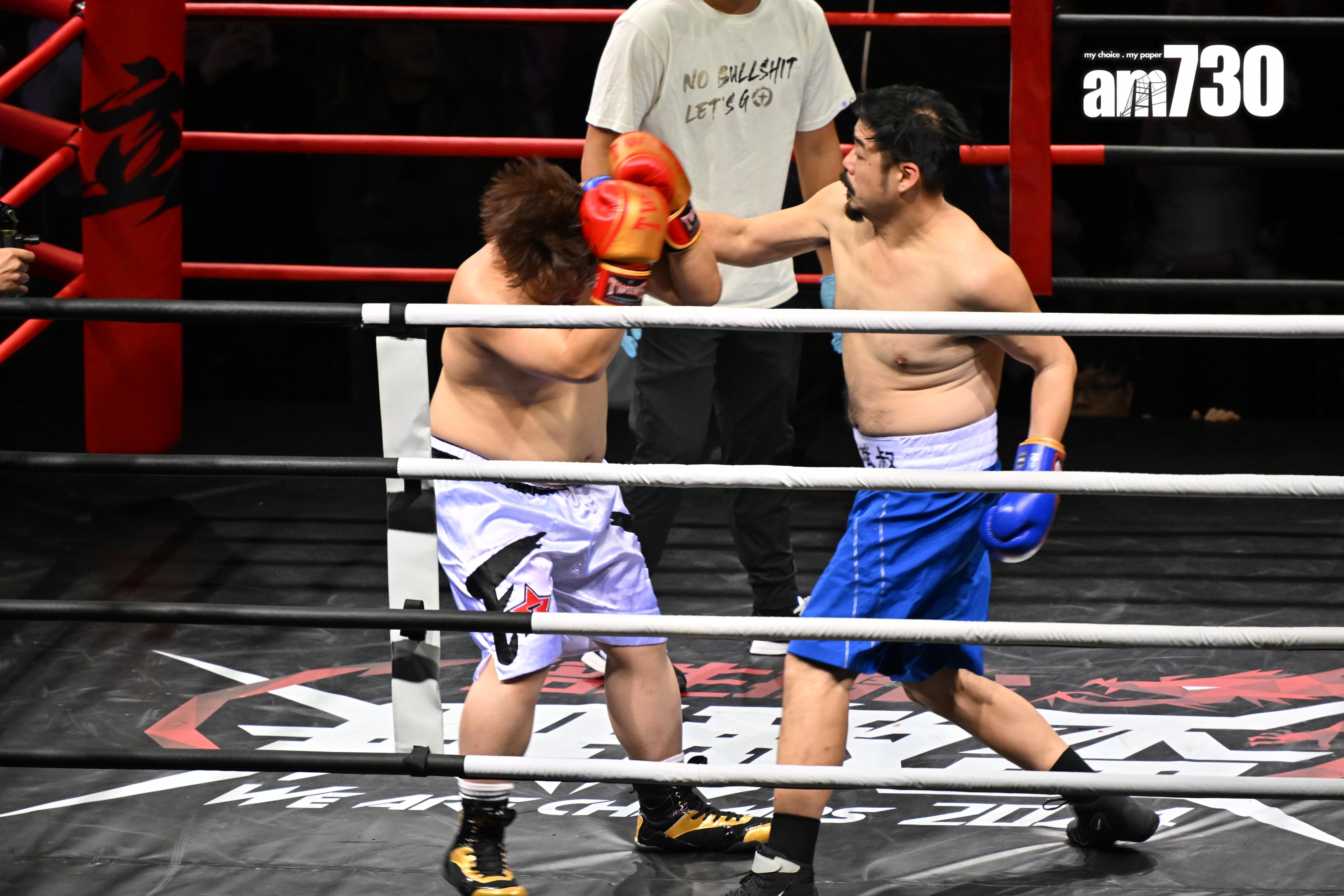 《培生擂台:無敵盃》Babyface對戰魔筋斌叔。(娛樂組攝)