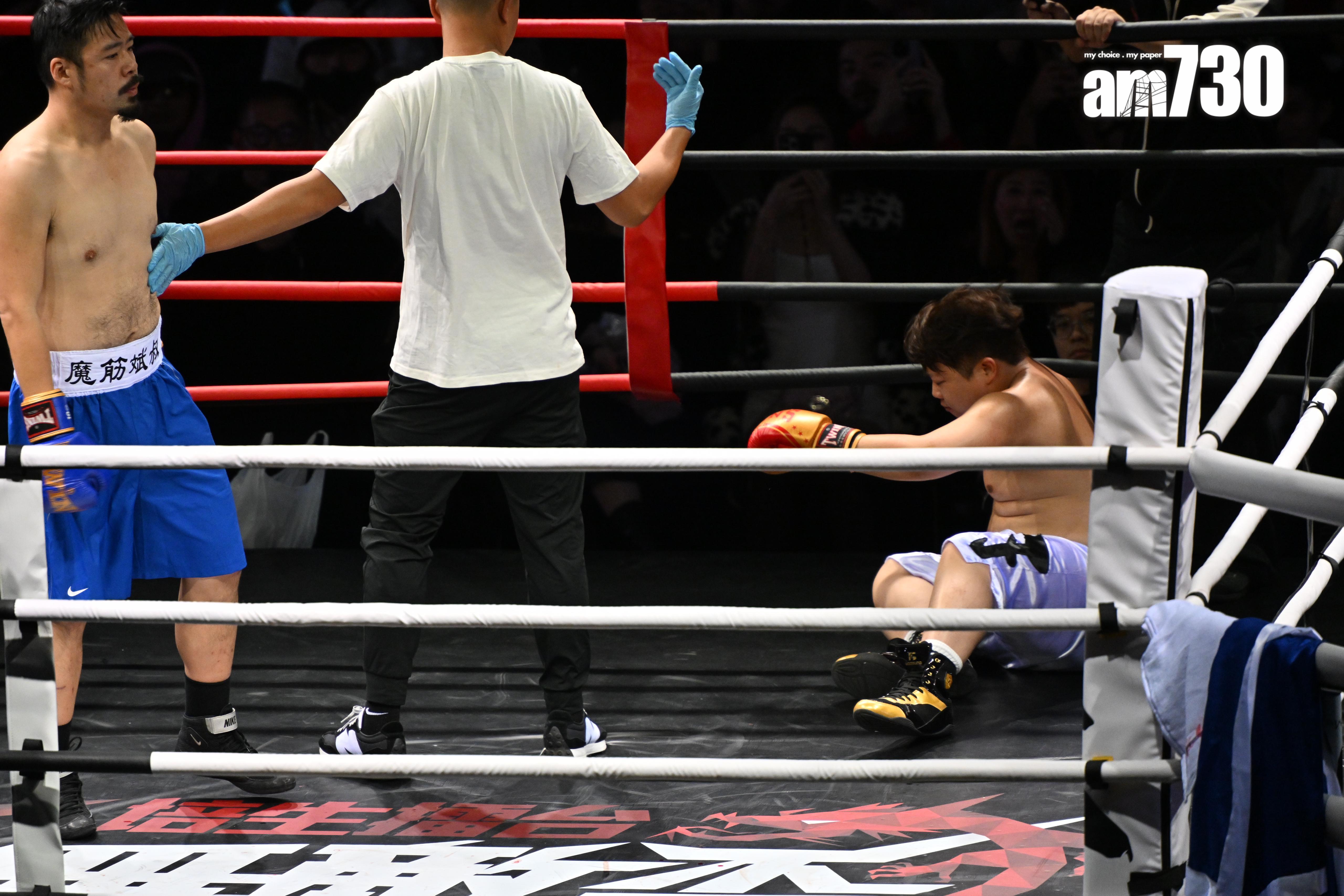 《培生擂台:無敵盃》Babyface對戰魔筋斌叔。(娛樂組攝)