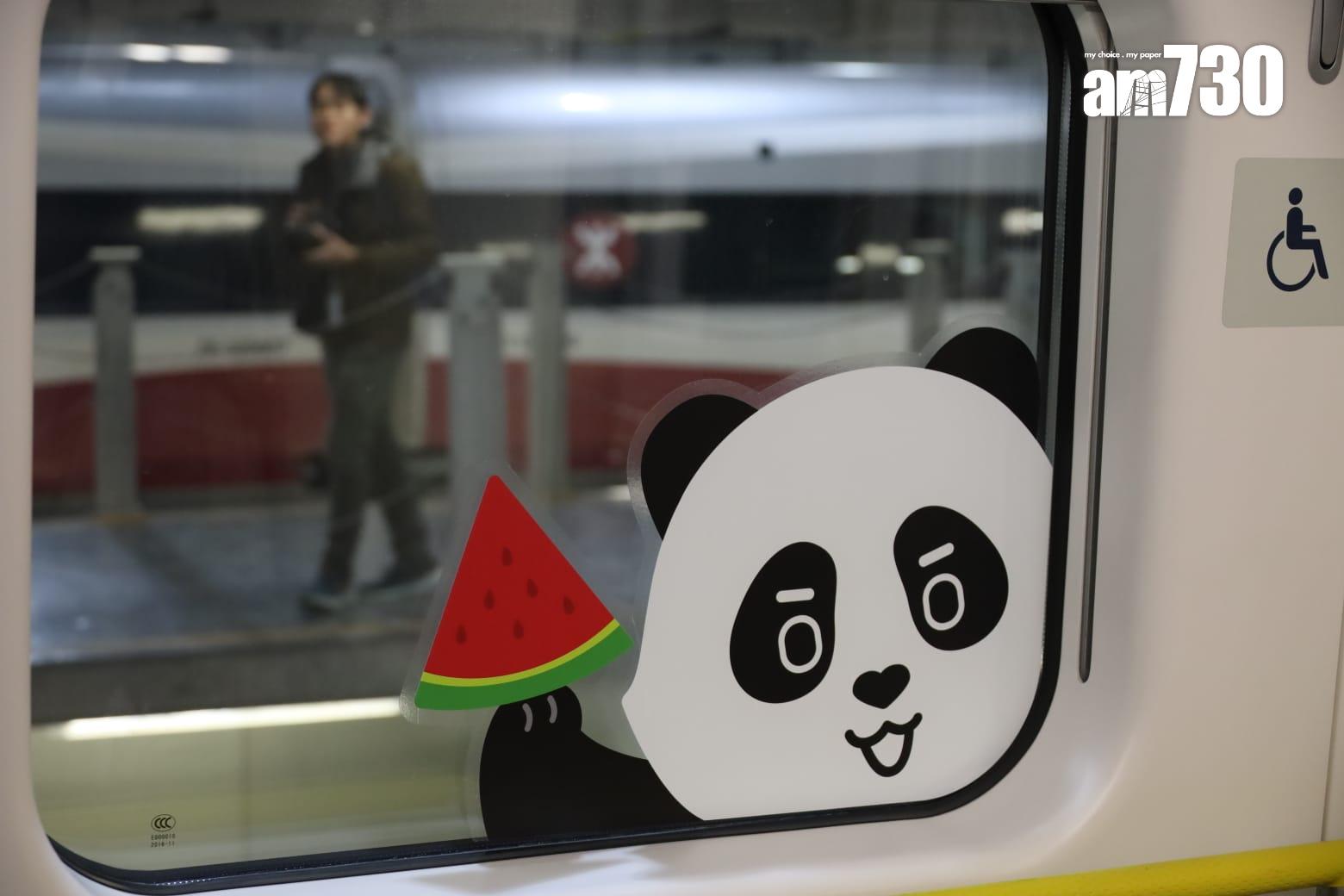 大熊貓主題高鐵列車本周六起穿梭粵港兩地 港鐵:推廣「無處不熊貓」盛事氛圍 (鍾式明攝)